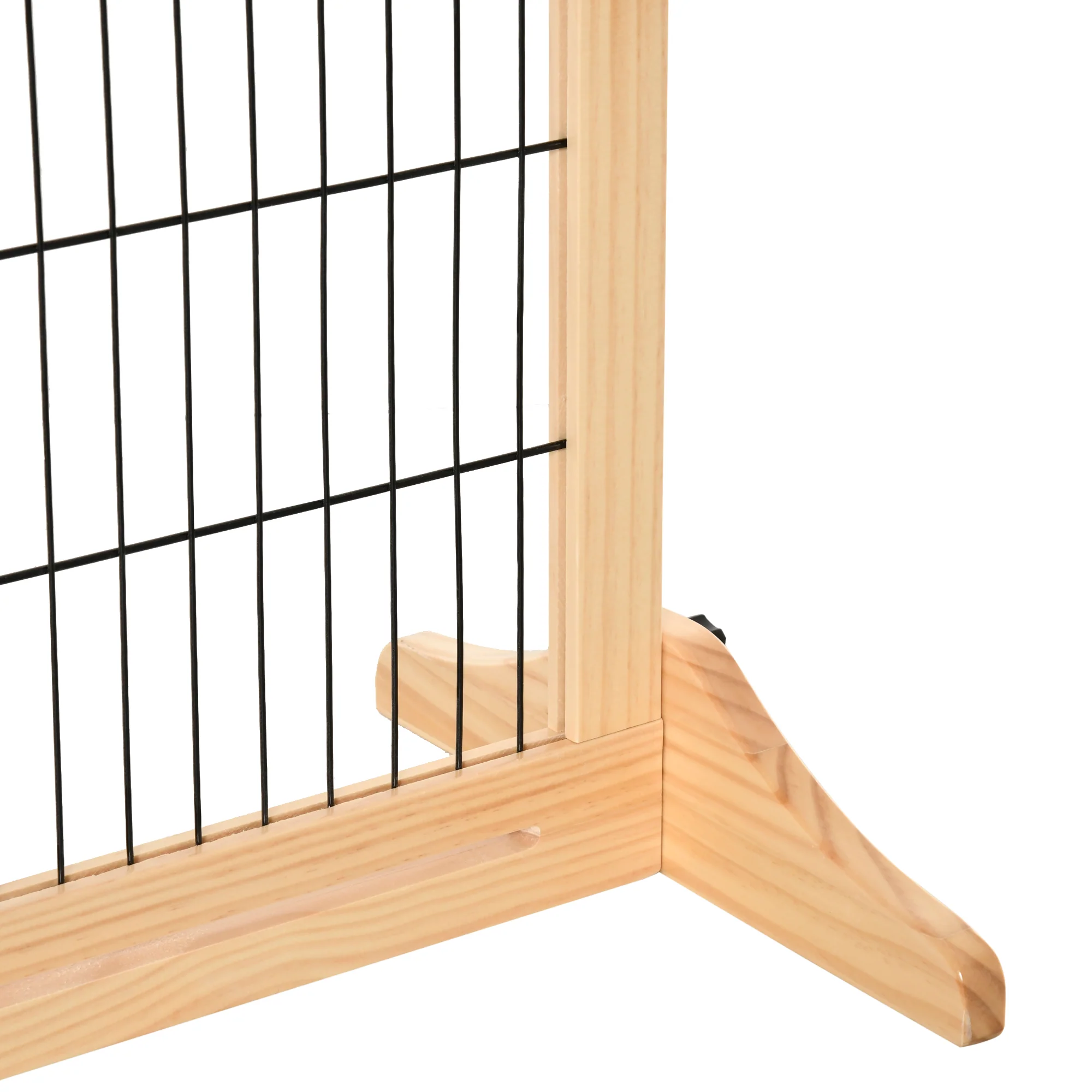 Pawhut Barrera Seguridad Perros De Madera Extensible 104-180 Cm Puerta Escalera - Image 4