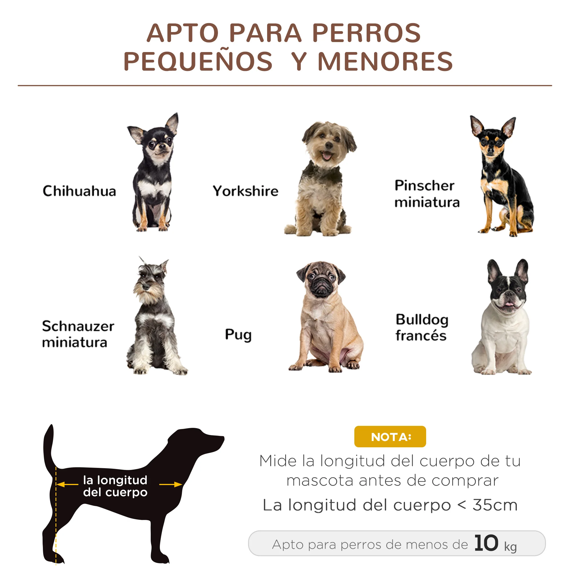 Pawhut Cama Elevada Perros Con Malla Transpirable Tela Oxford 61x46x18 Cm Marrón - Image 4