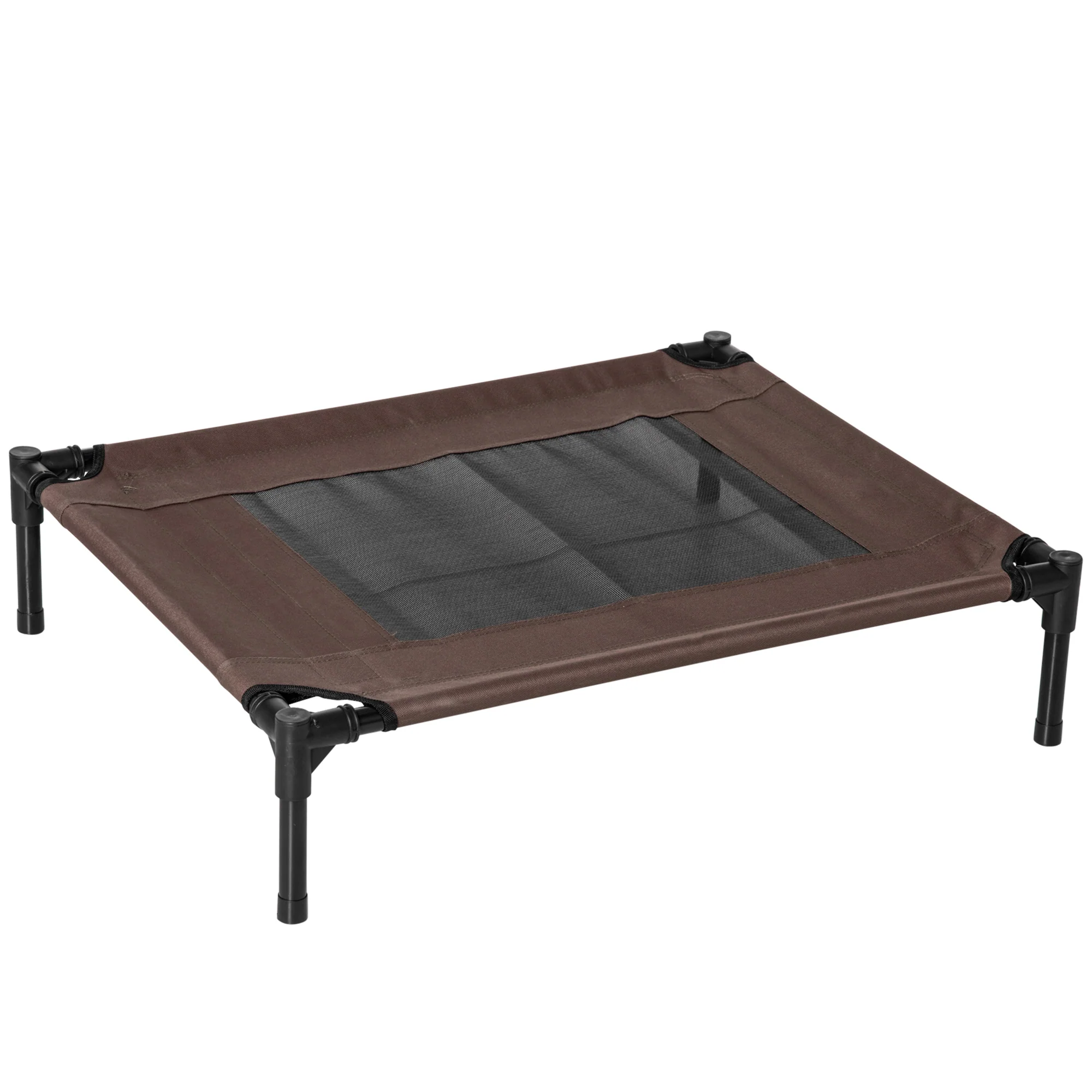 Pawhut Cama Elevada Perros Con Malla Transpirable Tela Oxford 76x61x18 Cm Marrón