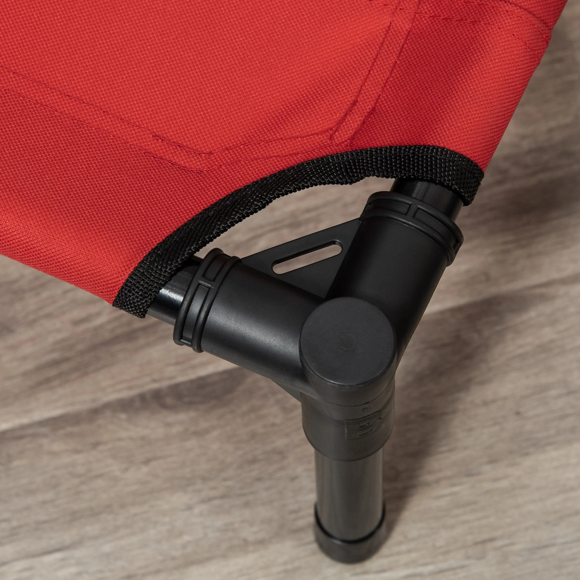 Pawhut Cama Elevada Perros Con Malla Transpirable Tela Oxford 76x61x18 Cm Rojo - Image 4