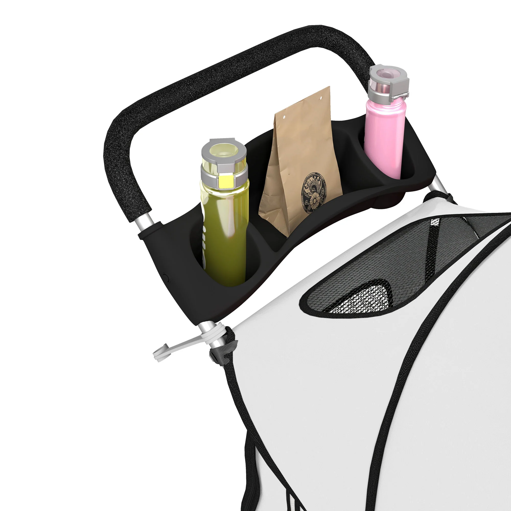 Pawhut Carrito Para Perros Plegable Con Cesta De Almacenaje 77x44x102 Cm Gris - Image 4