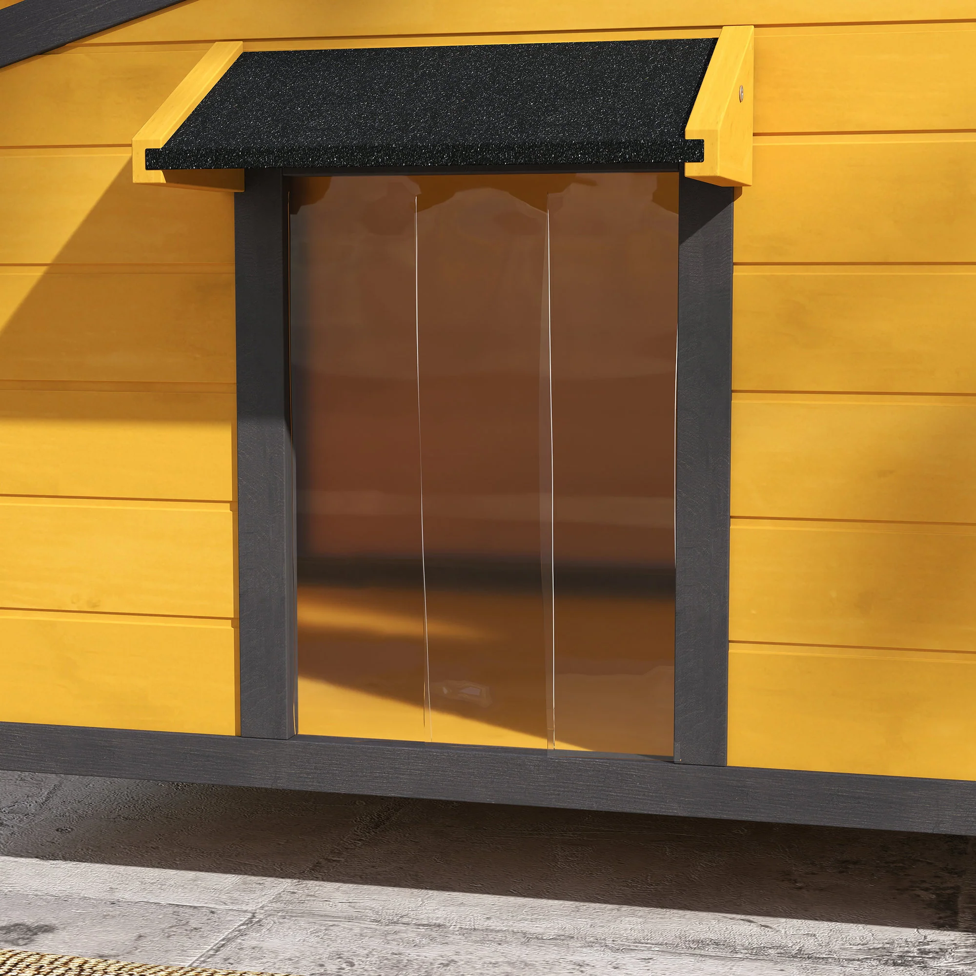 Pawhut Caseta Para Perros Exterior Con Techo Asfáltico 97x72x65cm Madera Natural - Image 4