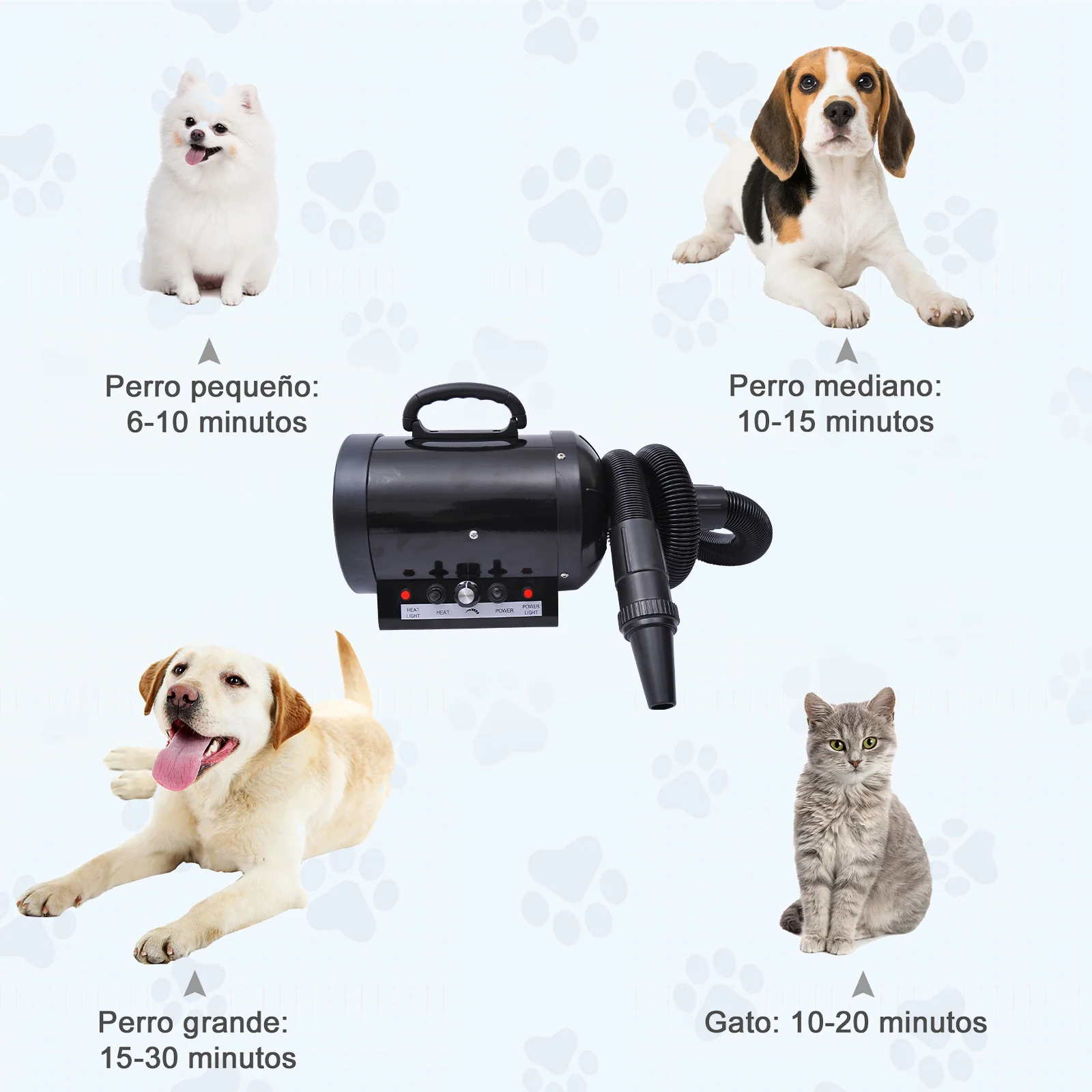 Pawhut Conjunto Para Mascotas 40x16x20 Cm 107x60x170 Cm Negro Y Azul - Image 6
