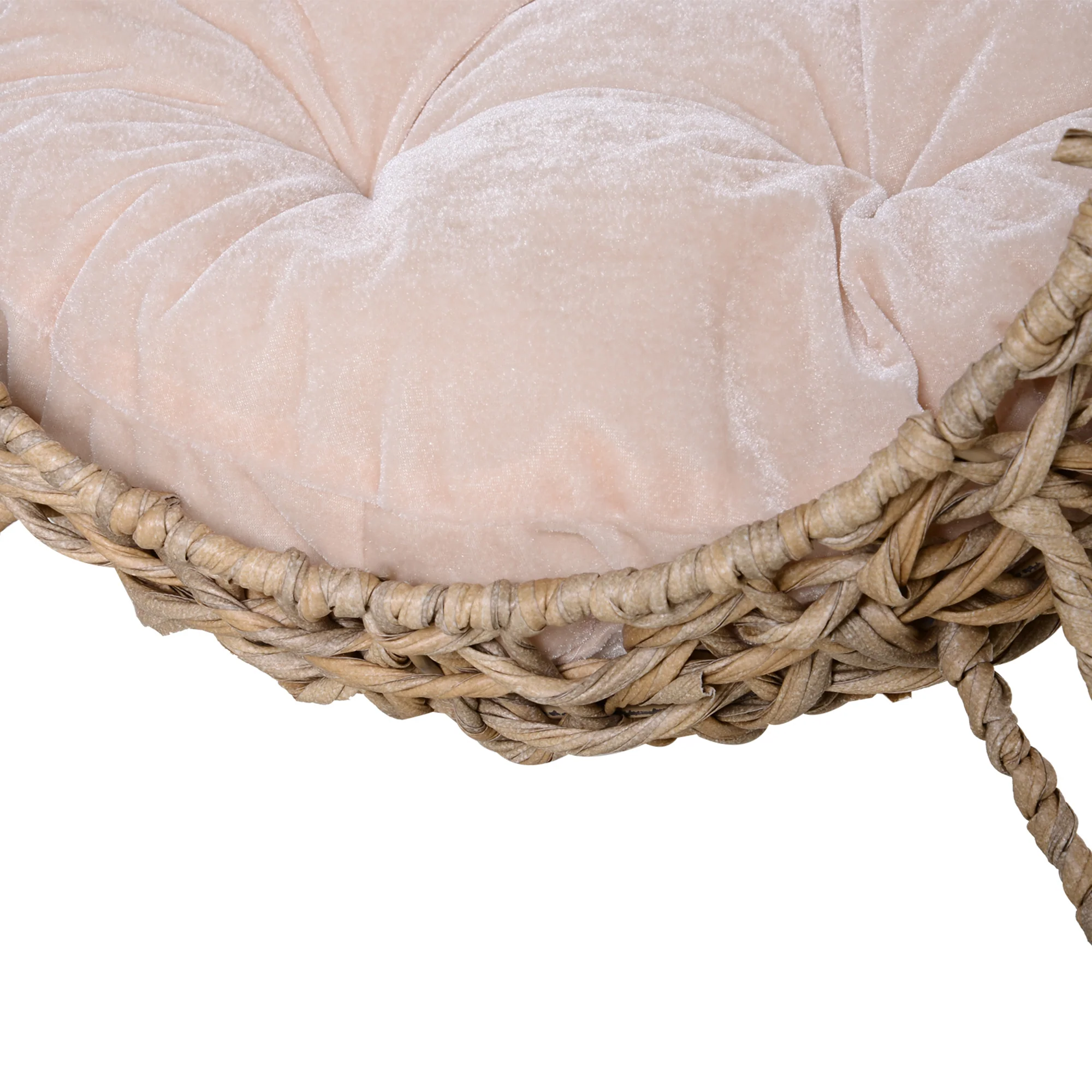 Pawhut Cueva De Ratán Con Cojín Para Gatos Base Elevada Con 3 Patas Φ52x58 Cm - Image 4