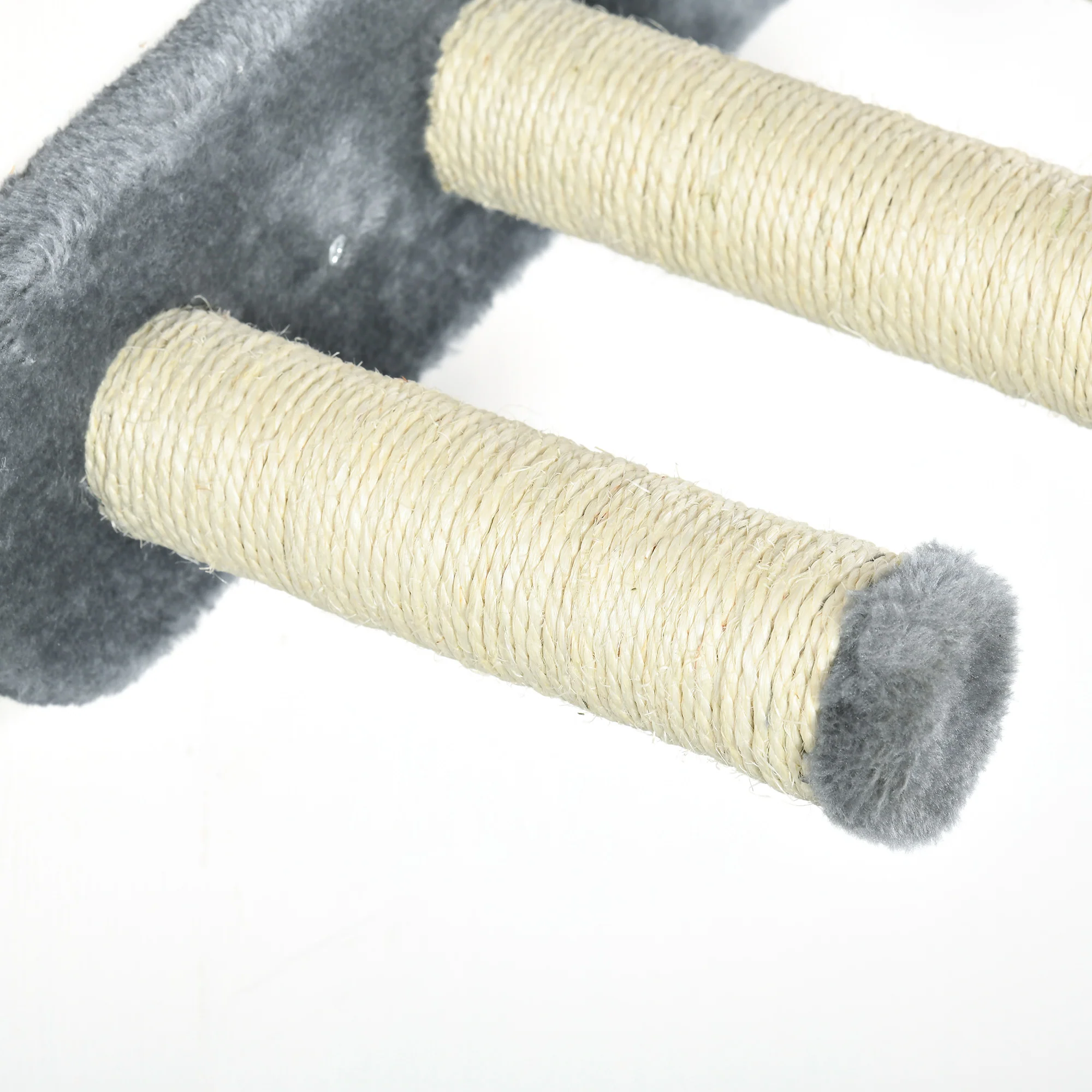 Pawhut Estante De Escalada Para Gatos De Pared Con Hamaca Nido Plataformas Gris - Image 4