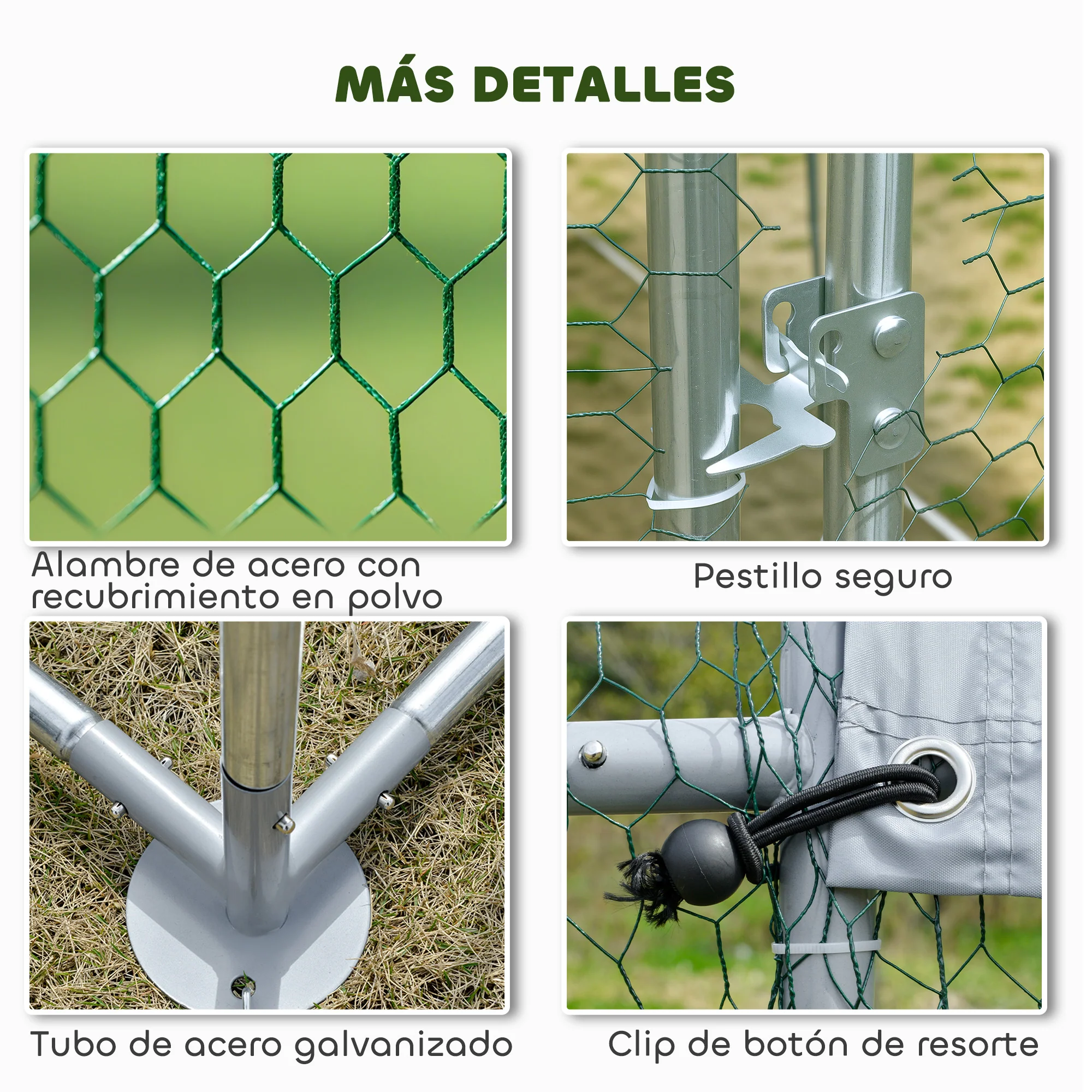 Pawhut Gallinero Para Exterior Grande 6,8x3x1,9 M 20,4 M² Con Cubierta Cerradura - Image 6