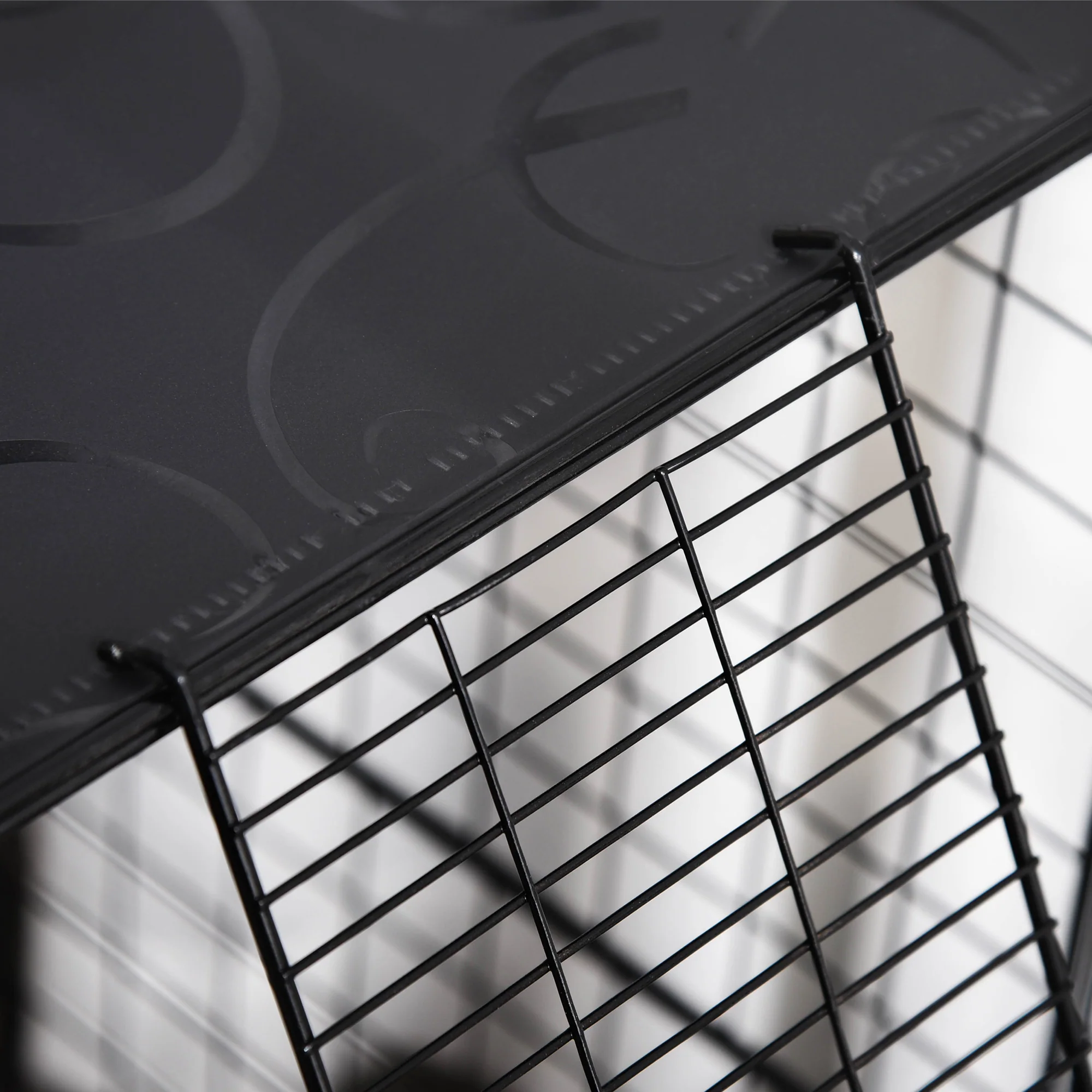 Pawhut Jaula Para Animales Pequeños De 3 Niveles 70x70x105 Cm Negro - Image 5