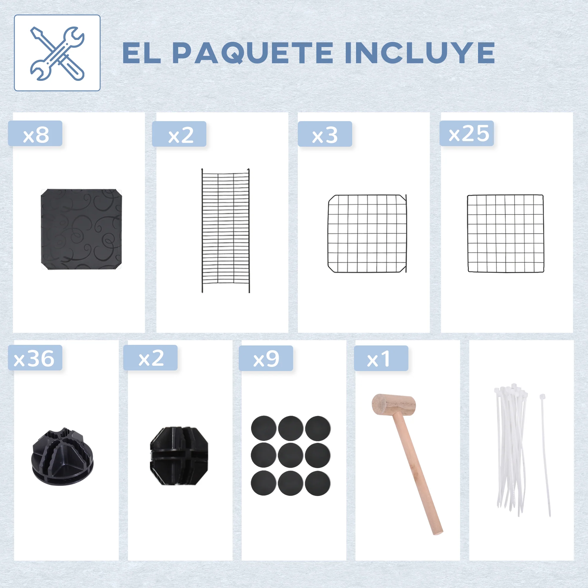 Pawhut Jaula Para Animales Pequeños De 3 Niveles 70x70x105 Cm Negro - Image 6