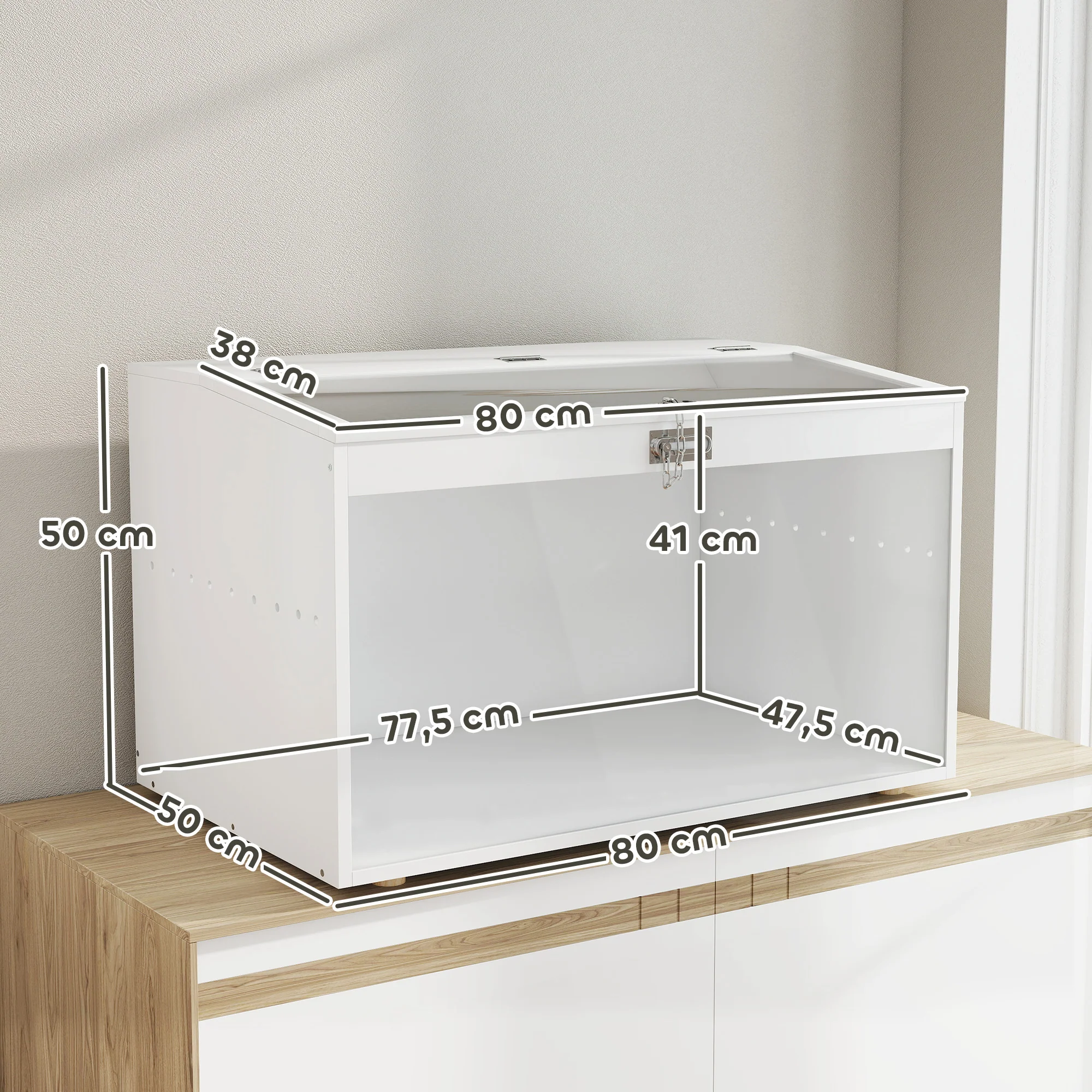 Pawhut Jaula Para Hámster Con Tapa Abatible Y Ventana De Acrílico Transparente - Image 3