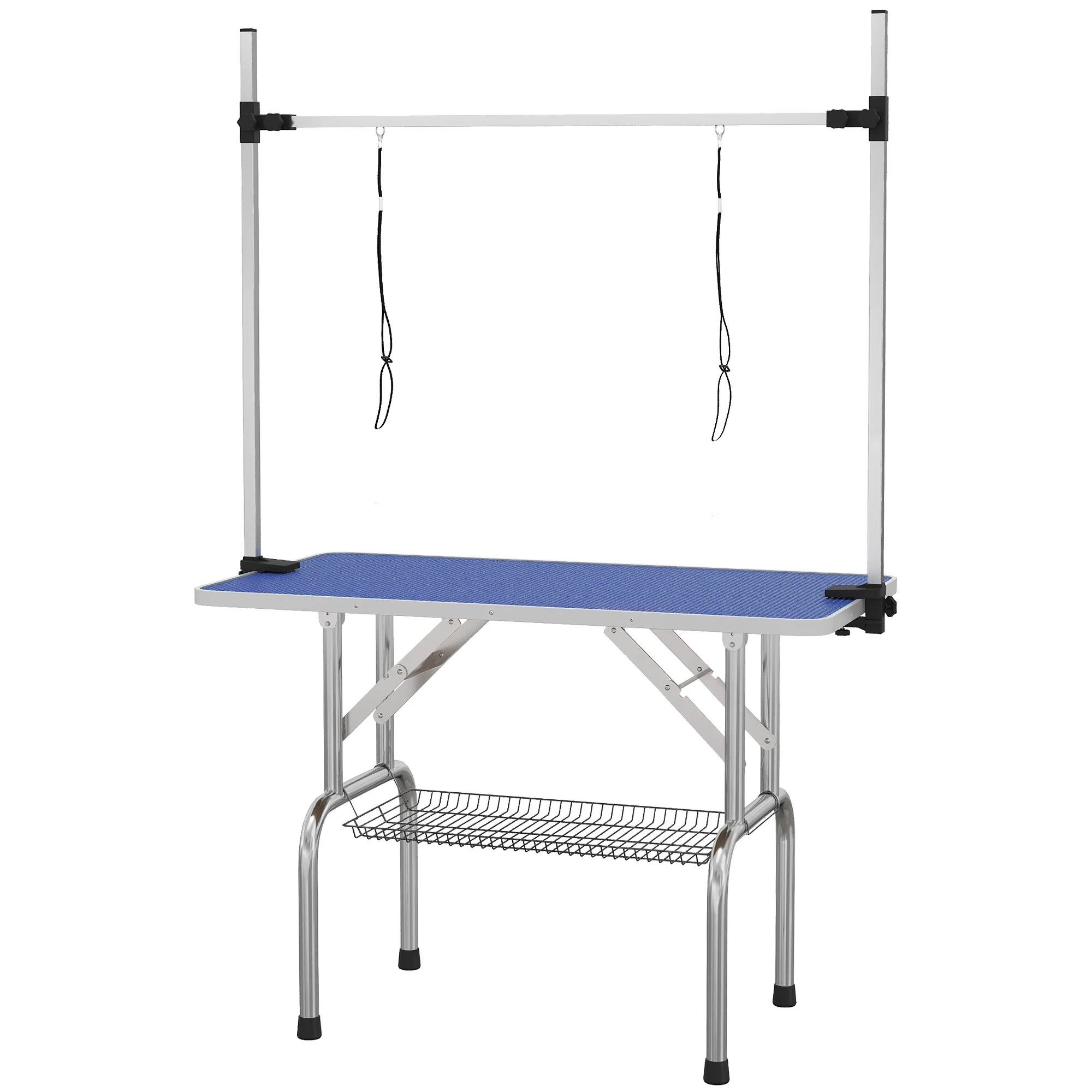Pawhut Mesa De Aseo Para Mascotas Diseño Plegable Altura Ajustable Carga Max