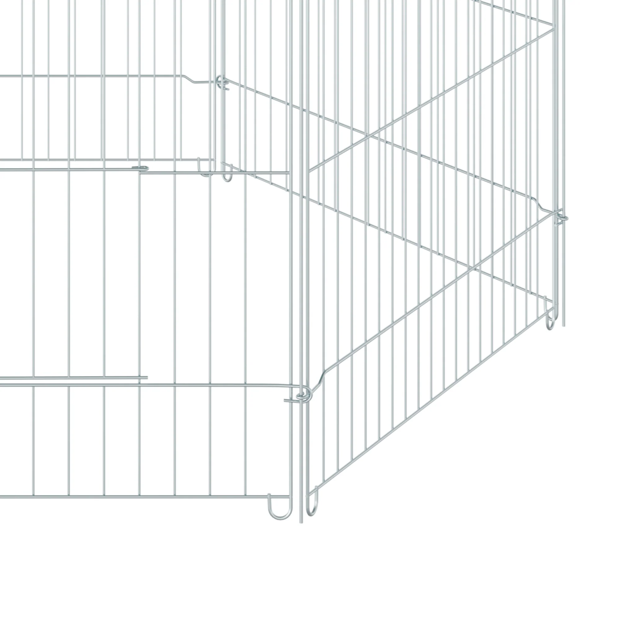 Pawhut Parque De Juegos Para Perros 6 Paneles 59x60 Cm Plegables Puerta Pestillo - Image 4
