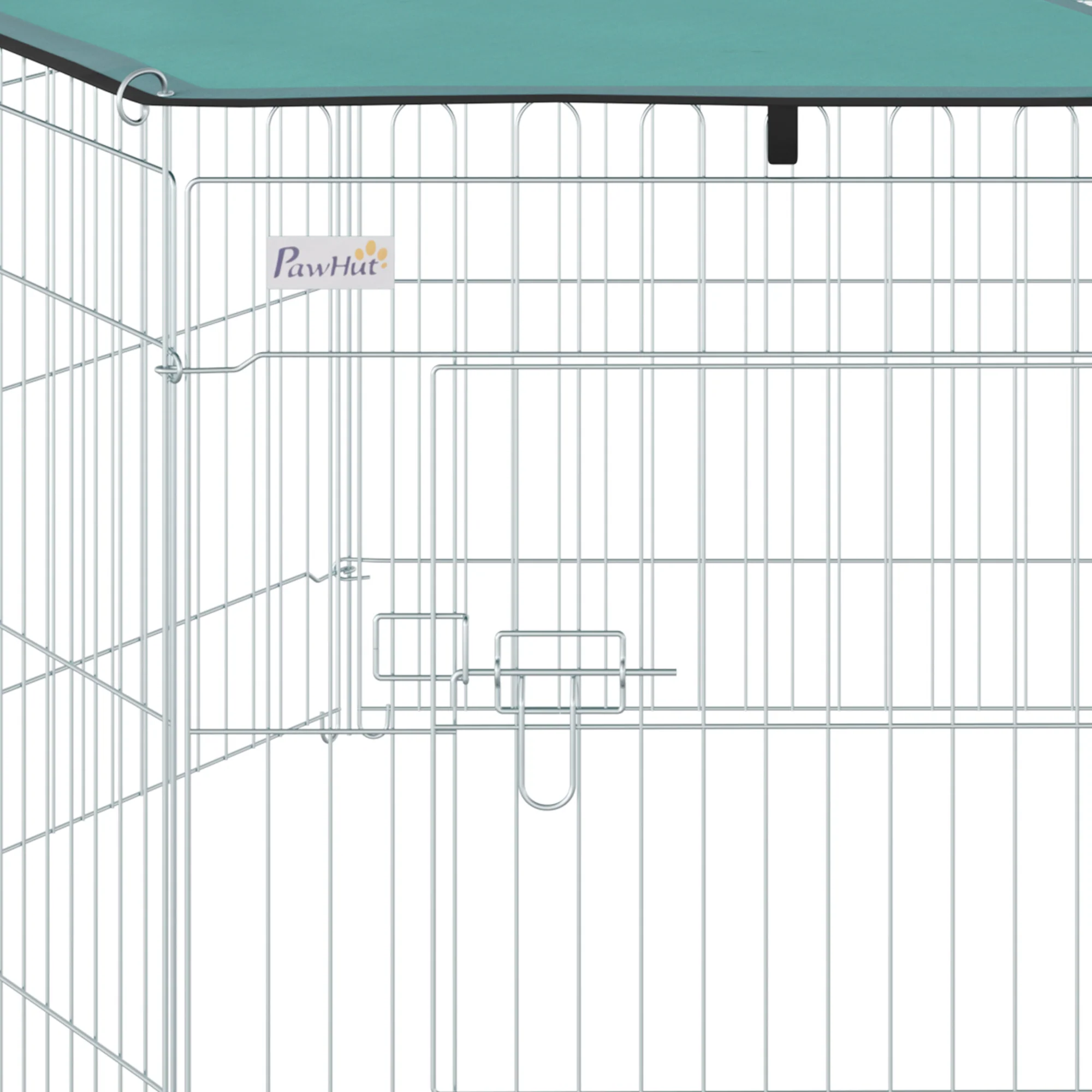 Pawhut Parque De Juegos Para Perros 6 Paneles 59x60 Cm Plegables Puerta Pestillo - Image 5