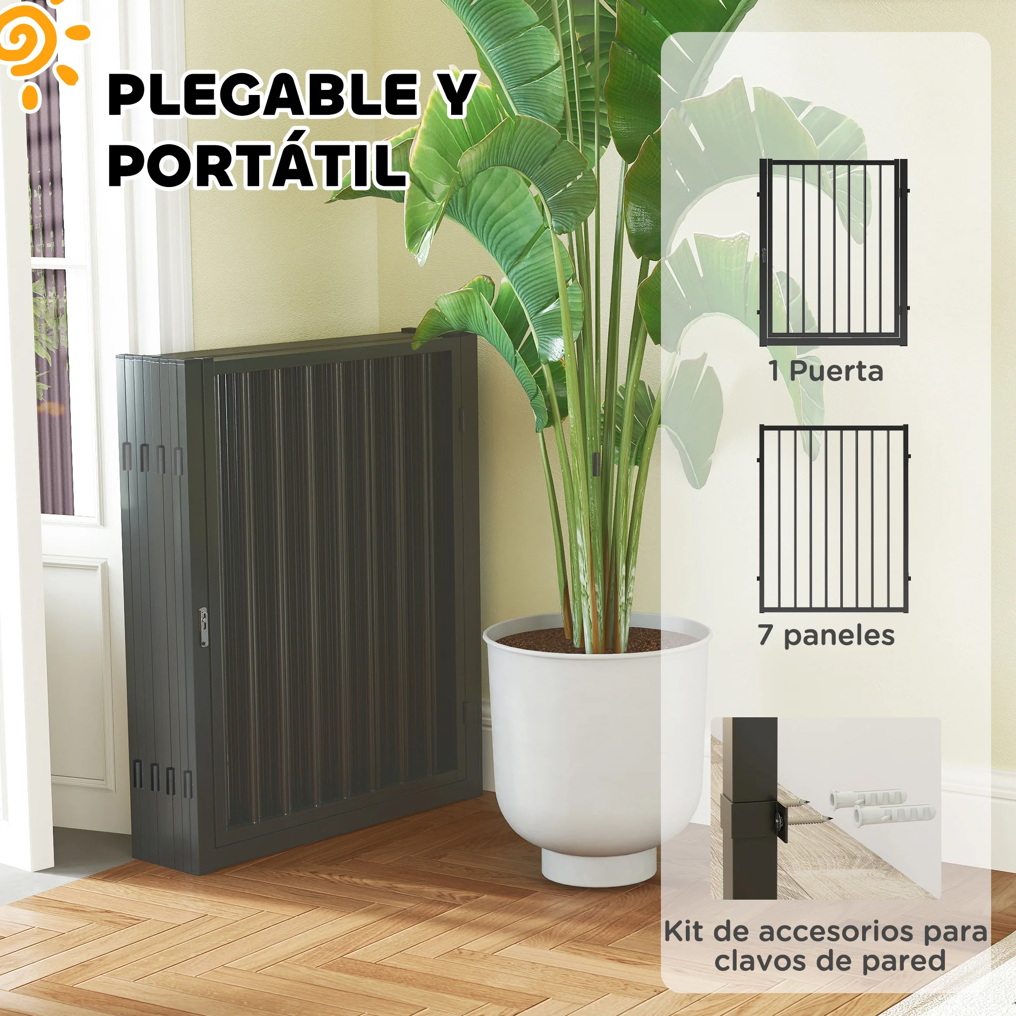 Pawhut Parque Para Perros De 8 Paneles 60x76 Cm Para Interior Y Exterior Negro - Image 6