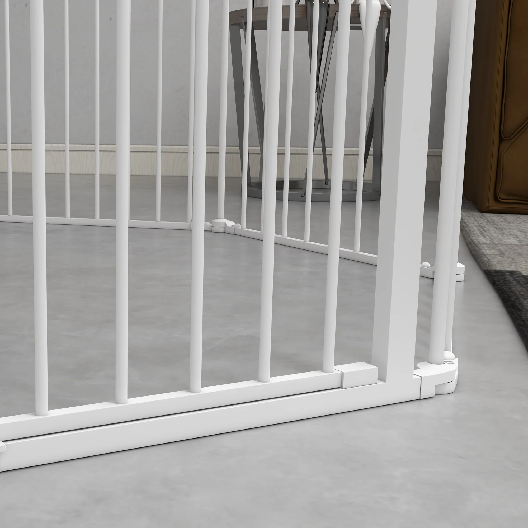 Pawhut Parque Para Perros De 8 Paneles 64x90 Cm Con Doble Cerradura Blanco - Image 5