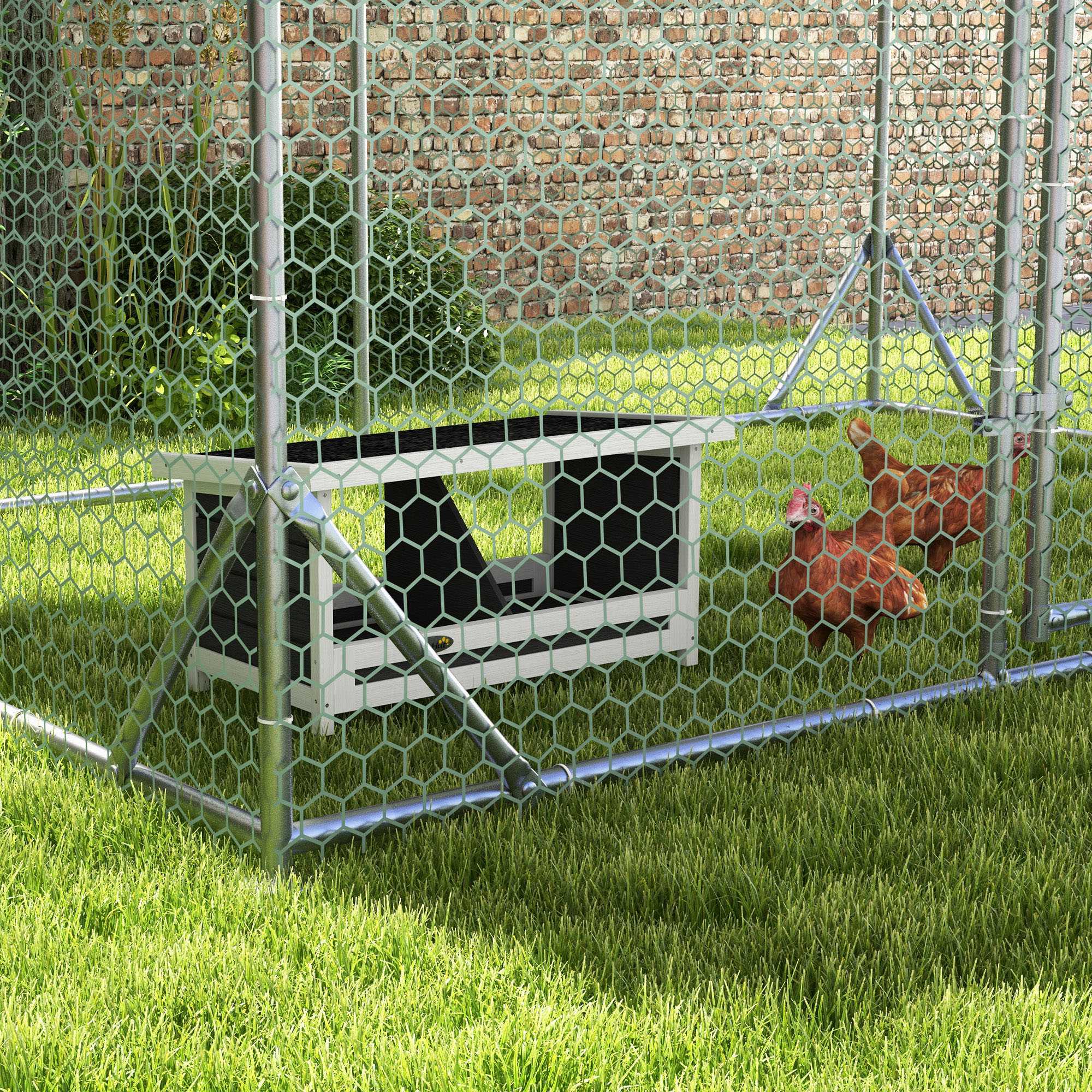 Pawhut Ponedero Para Gallinas De Madera Con 2 Departamentos Gris - Image 4