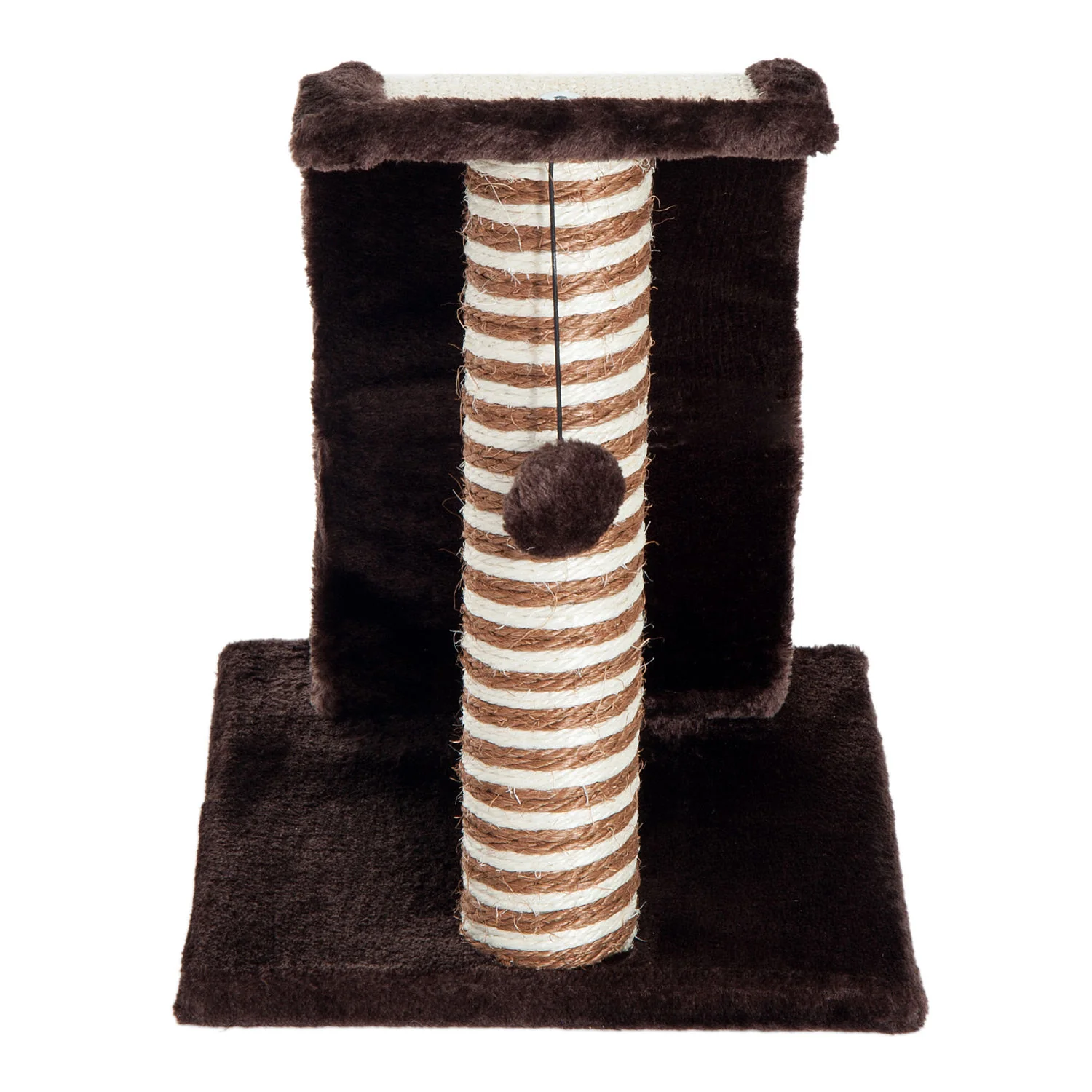 Pawhut Rascador Árbol Para Gatos De Sisal Para Jugar Y Arañar Marrón Crema - Image 4