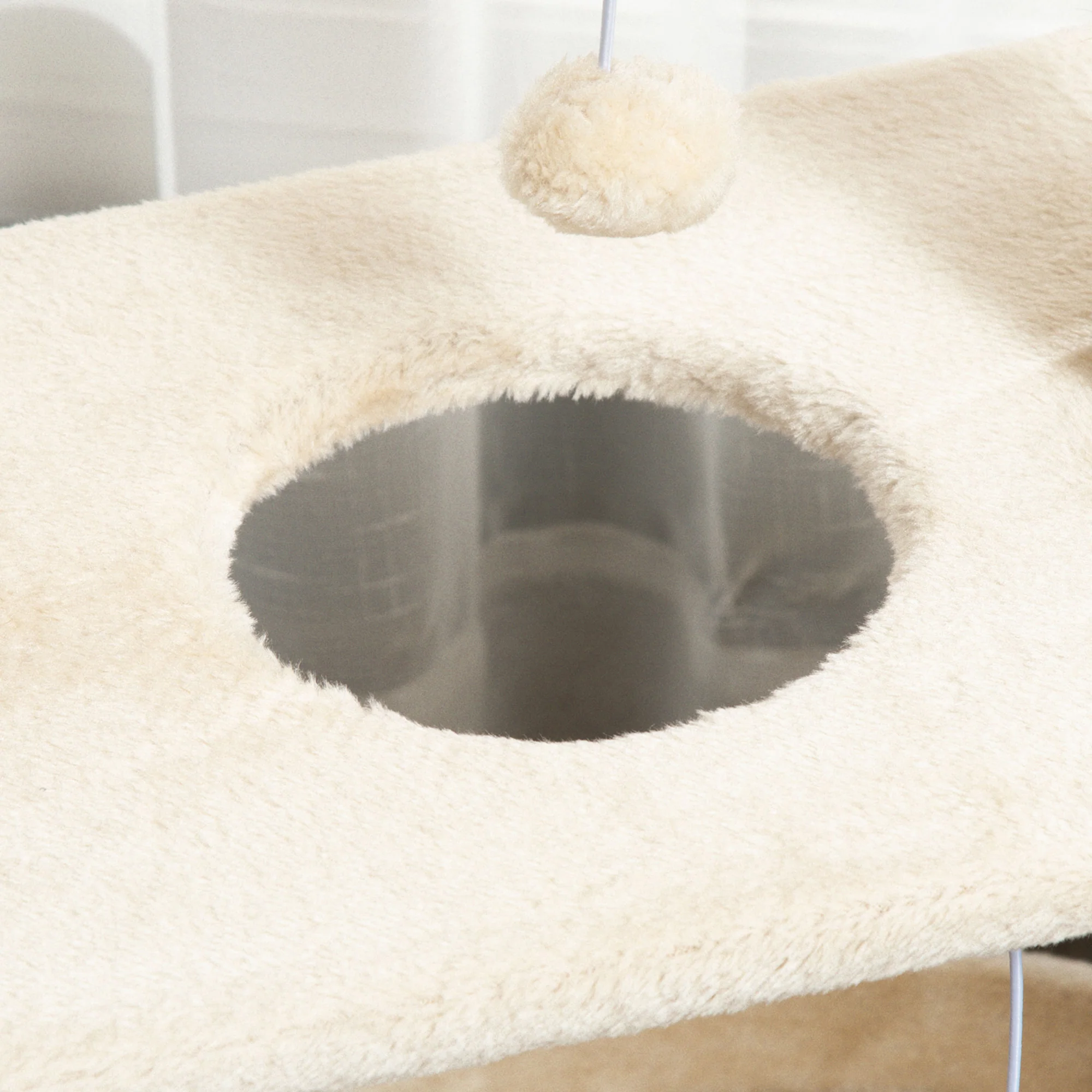 Pawhut Rascador Para Gatos Altura 76 Cm Con Plataforma En U Marrón Claro - Image 5