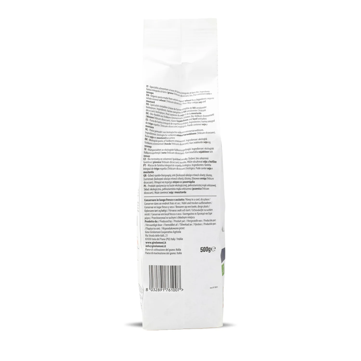 Penne rigate espelta integral bio Girolomoni 500g - Image 4