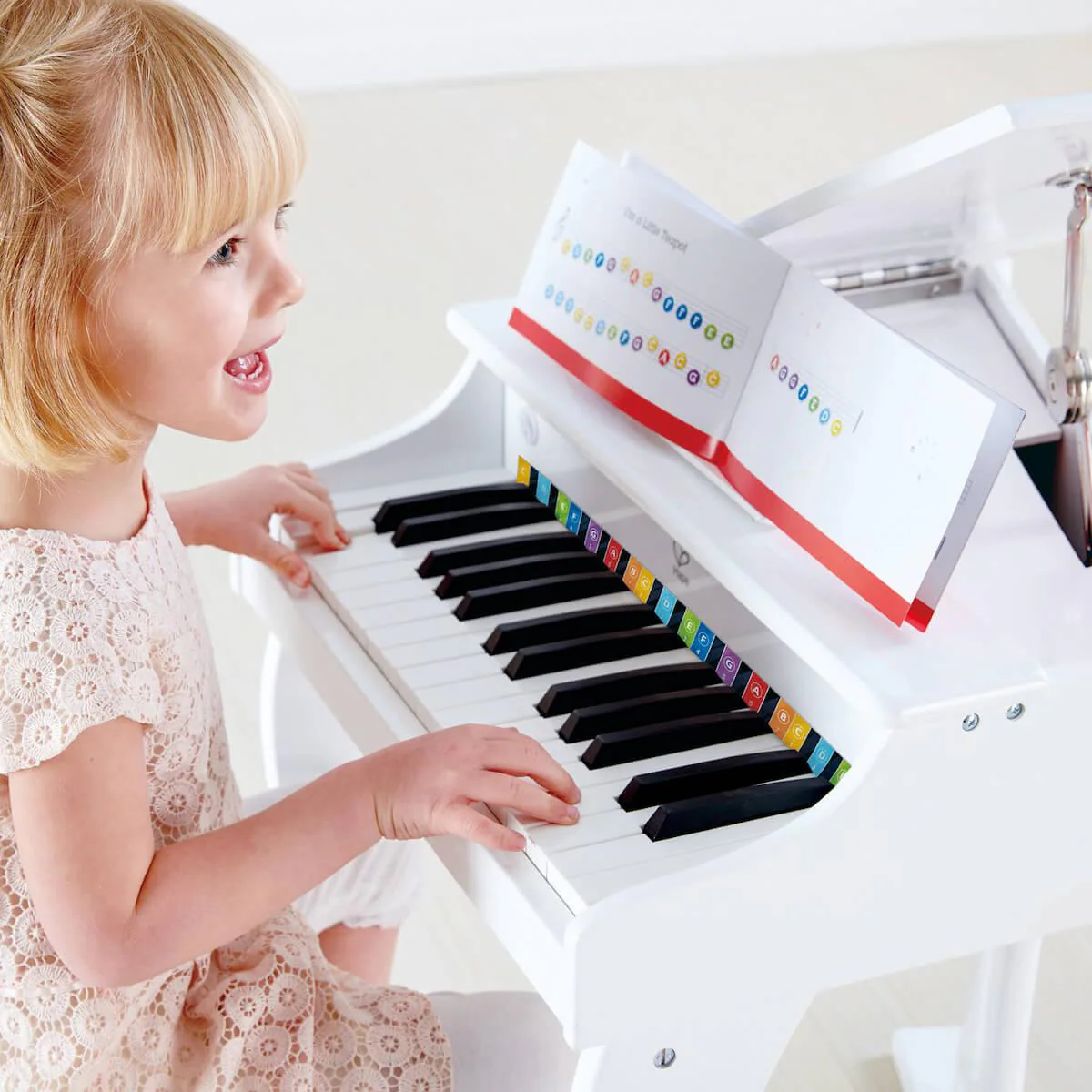 Piano Deluxe Grand Piano Hape White - Image 3