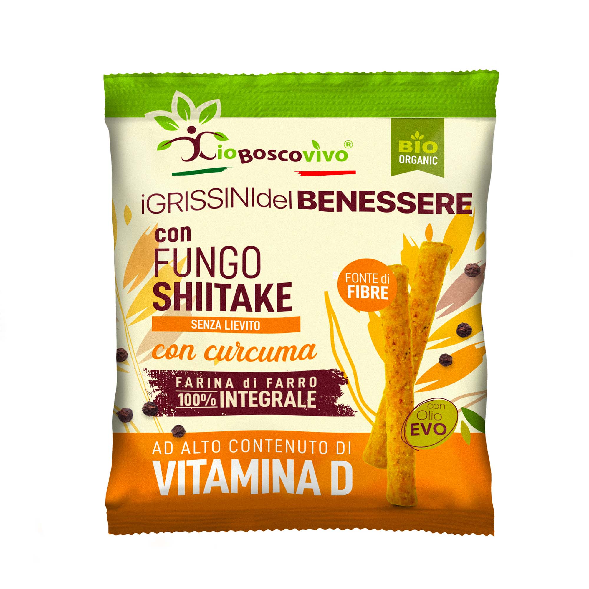 Picos Con Cúrcuma Y Shiitake Bio 50g
