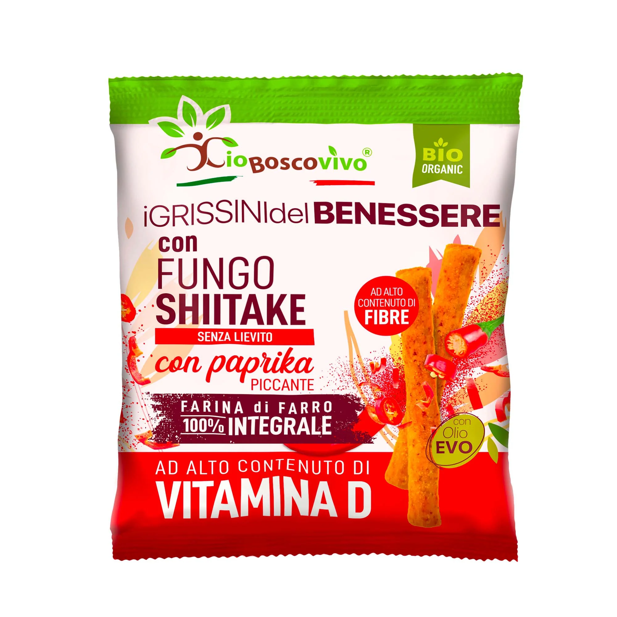 Picos Con Pimentón Picante Y Shiitake Bio 50g