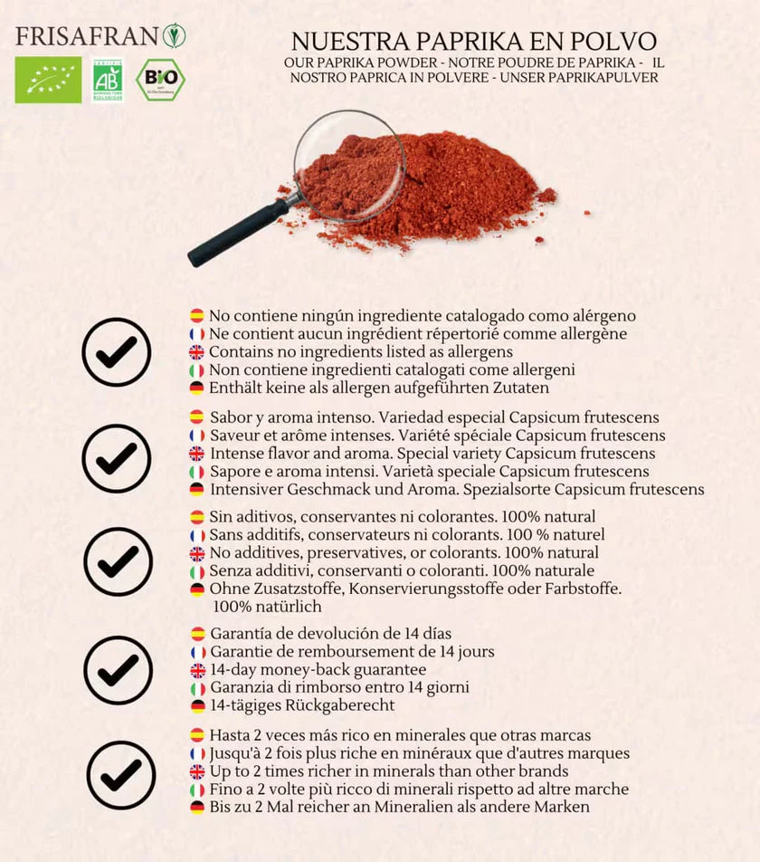 Pimentón En Polvo Ecológico | Sabor Picante 100 G - Image 5