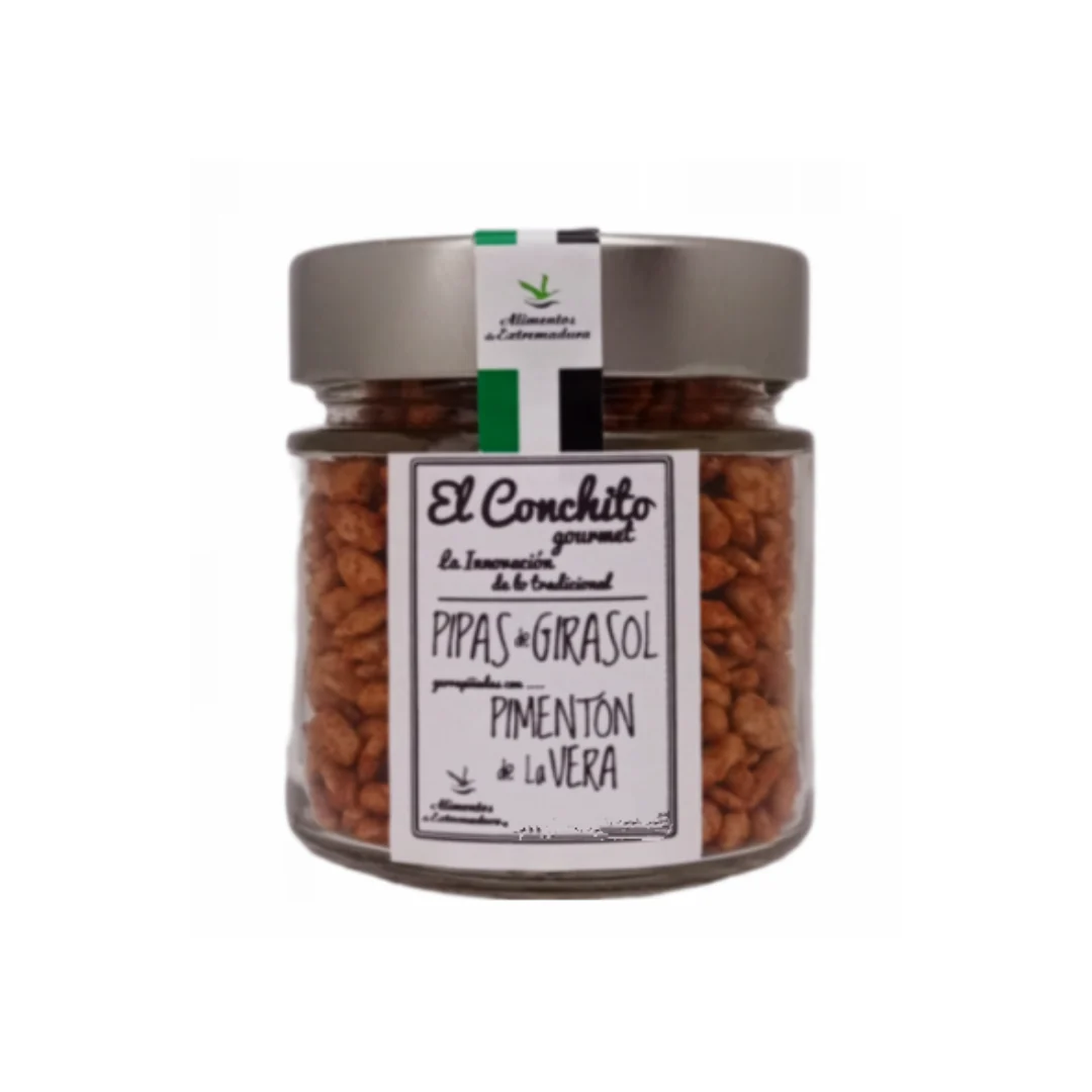 Pipas Garrapiñadas Con Pimentón Agridulce De La Vera Tarro De Cristal 100 G