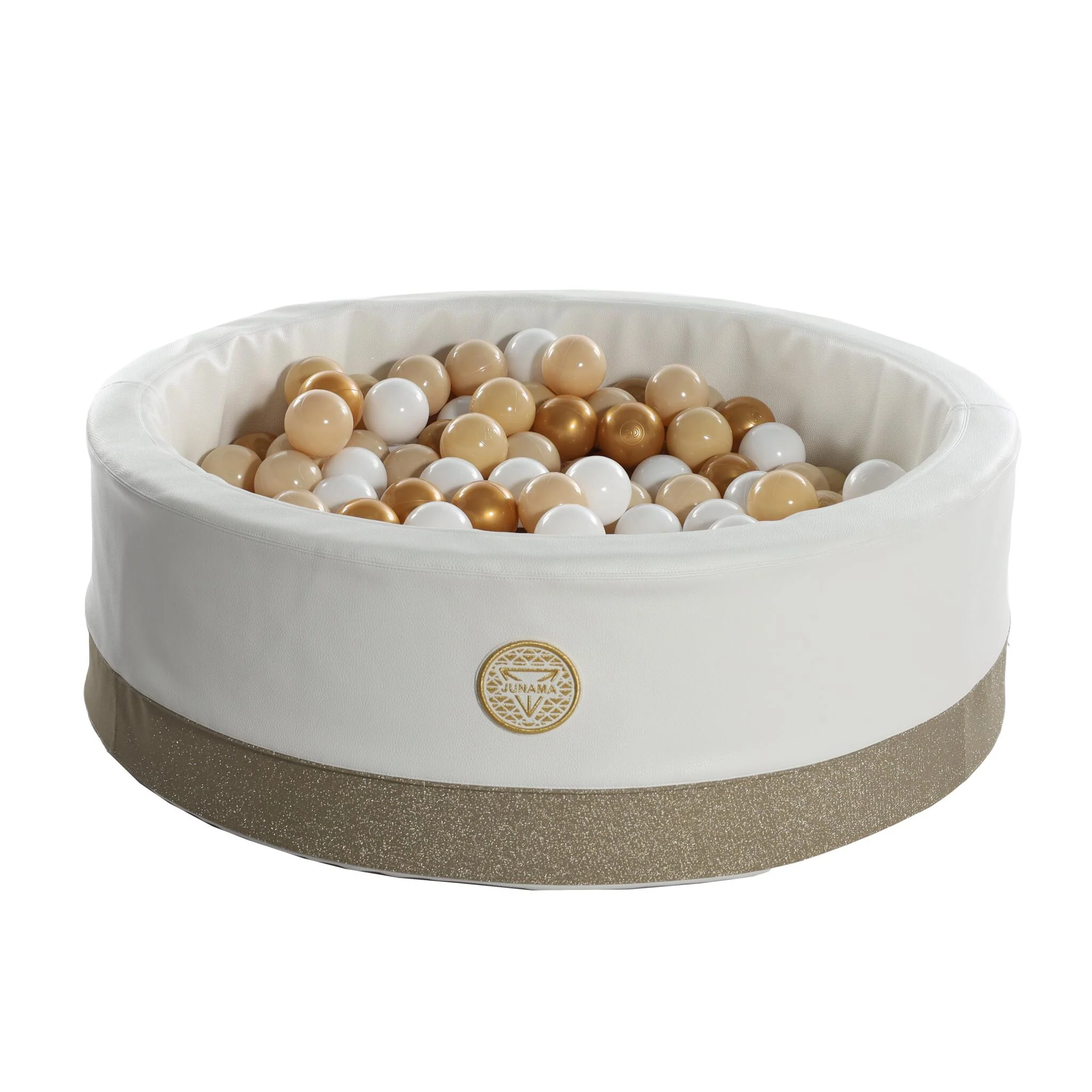Piscina De Bolas Glitter Con 200 Pelotas Blanco