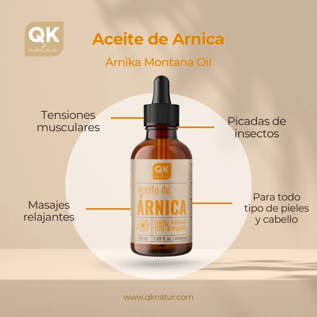 QKnatur - Aceite Árnica Montana 50ml – Para Alivio Del Dolor, Tensión Y Cansancio Muscular En Cuello, Hombros Y Espalda - Image 6