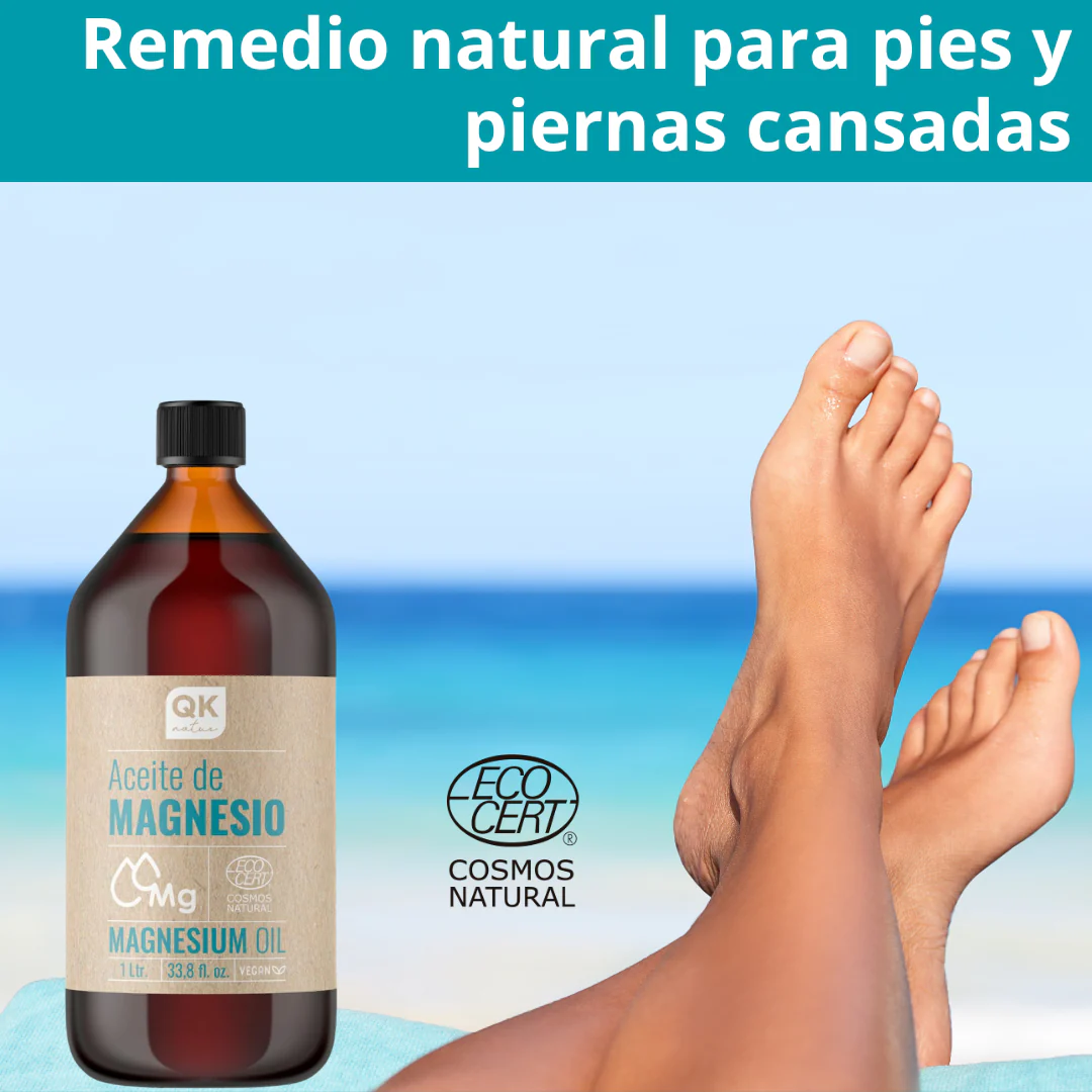 QKnatur - Aceite De Magnesio Spray 100% Puro 1L. - Ideal Para Deportistas, Articulaciones, Relajacion Muscular, Masajes - Image 2