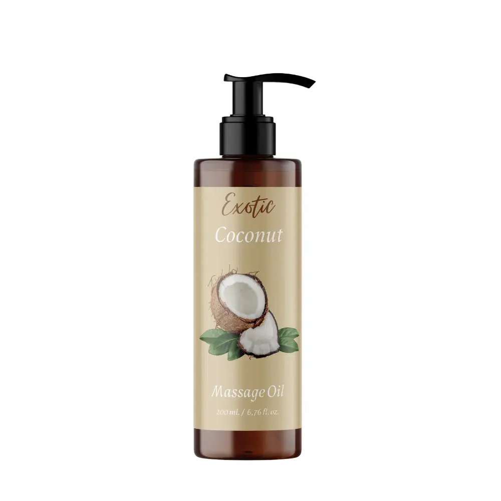 QKnatur - Aceite De Masaje De Coco - 200ml - Para Masajes Corporales Relajantes Y Revitalizantes - Hidratante