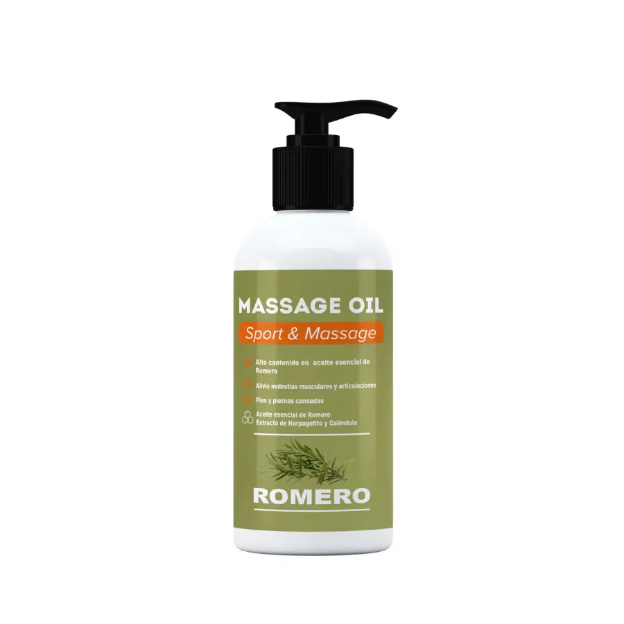QKnatur - Aceite Para Masaje de Romero 250ml - Alto Contenido En Aceite Esencial De Romero Y Harpagofito