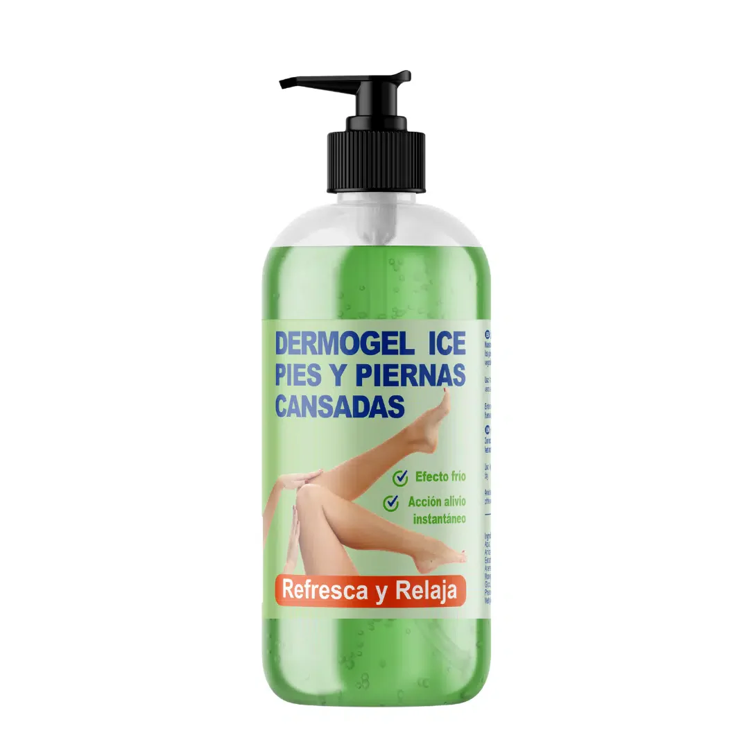 Qknatur - Gel Efecto Frío Para Pies Y Piernas Cansadas, Hinchadas O Con Varices - 500 Ml - Antiinflamatorio Y Relajante