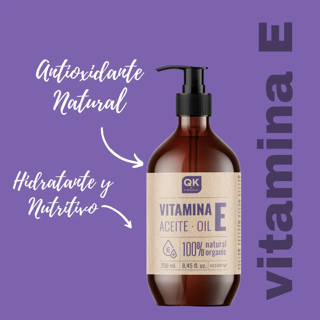 Qknatur - Vitamina E Aceite 250 Ml - Natural - Antioxidante Y Antiedad Para Cara, Piel, Cabello Y Uñas - Image 2