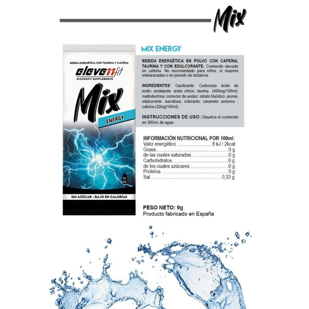 Saborizante Mix Sabor Energy 24 Sobres de 9g Eleven Fit - Image 2