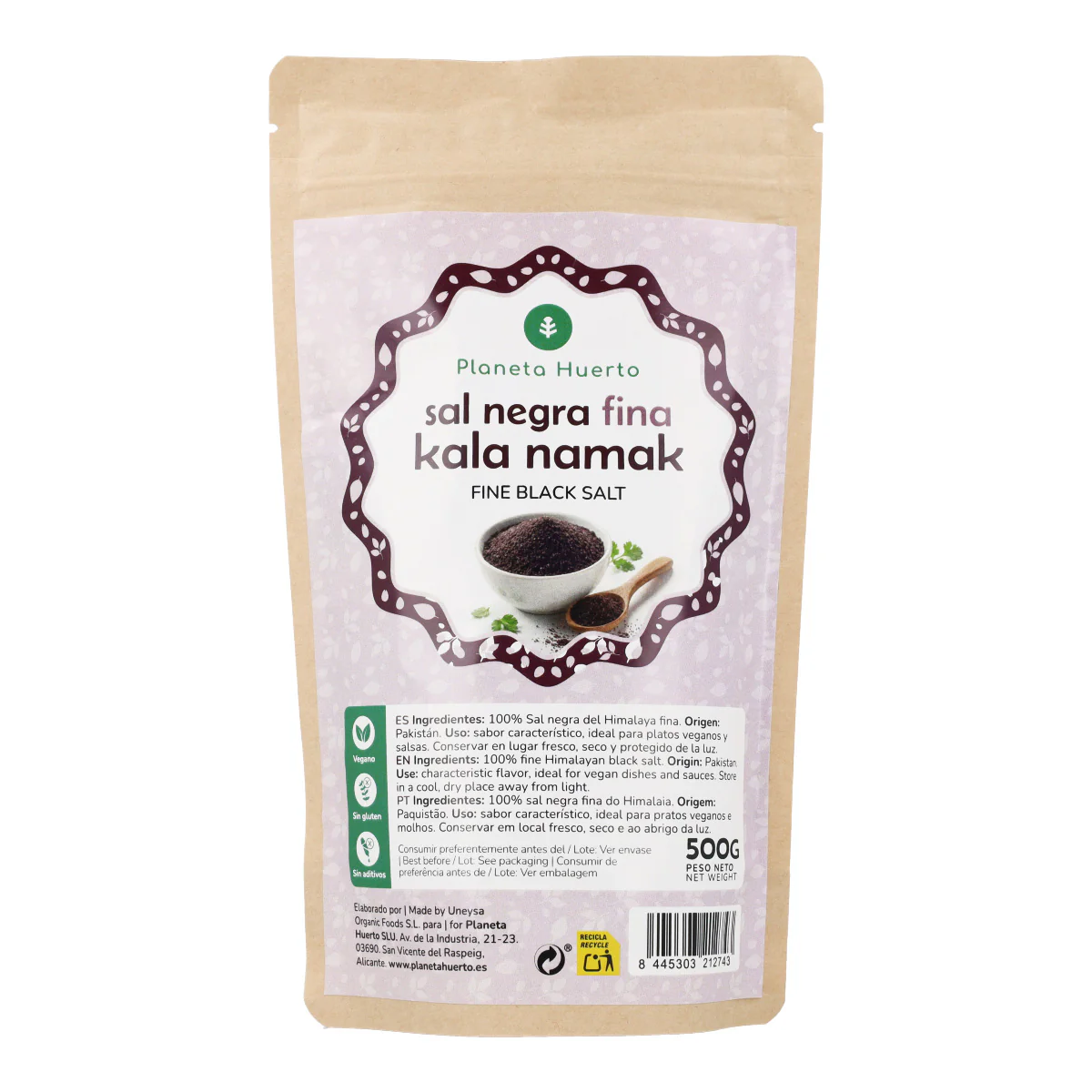 Sal negra del Himalaya fina Kala Namak Planeta Huerto 500 g - Image 2