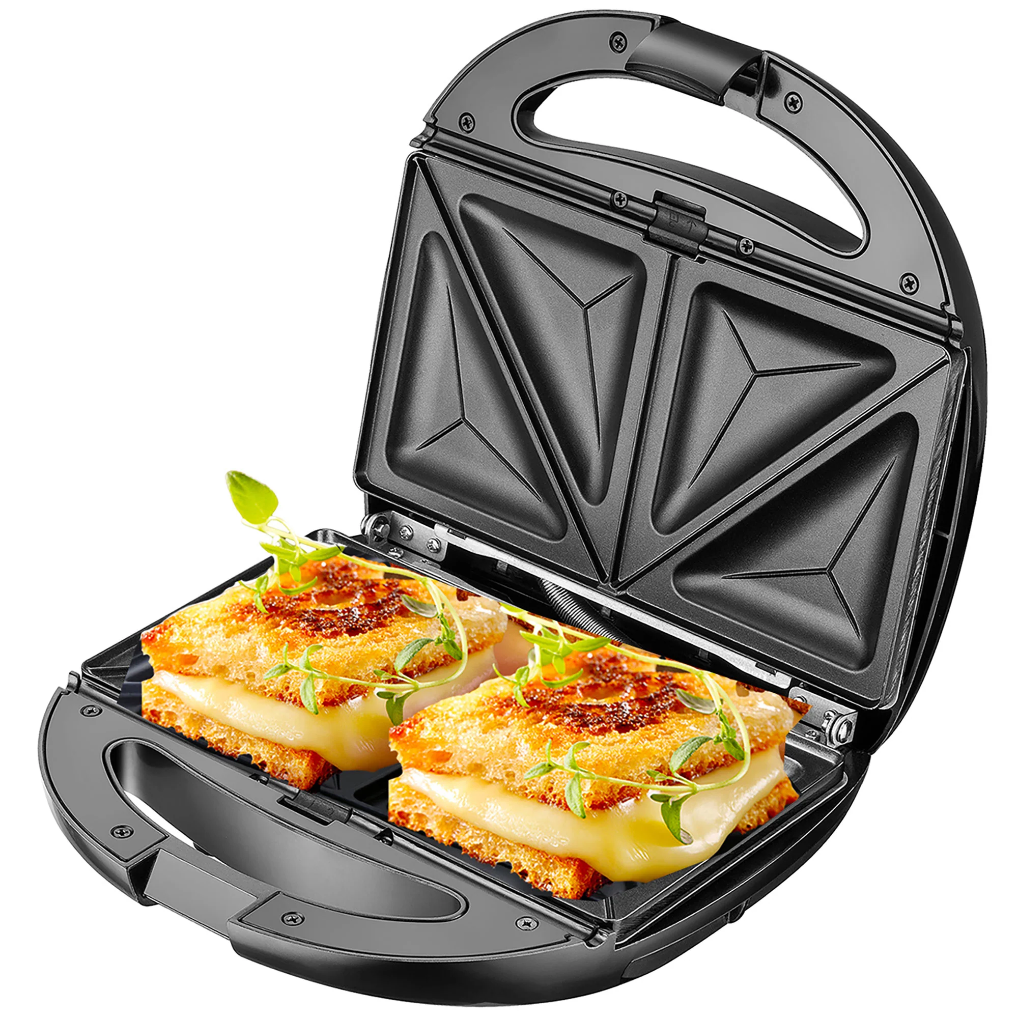 Sandwichera 6 En 1 Gofrera Grill-plancha, Galletas, Bandejas Intercambiables Antiadherentes Camry Cr3057 1200w - Image 3