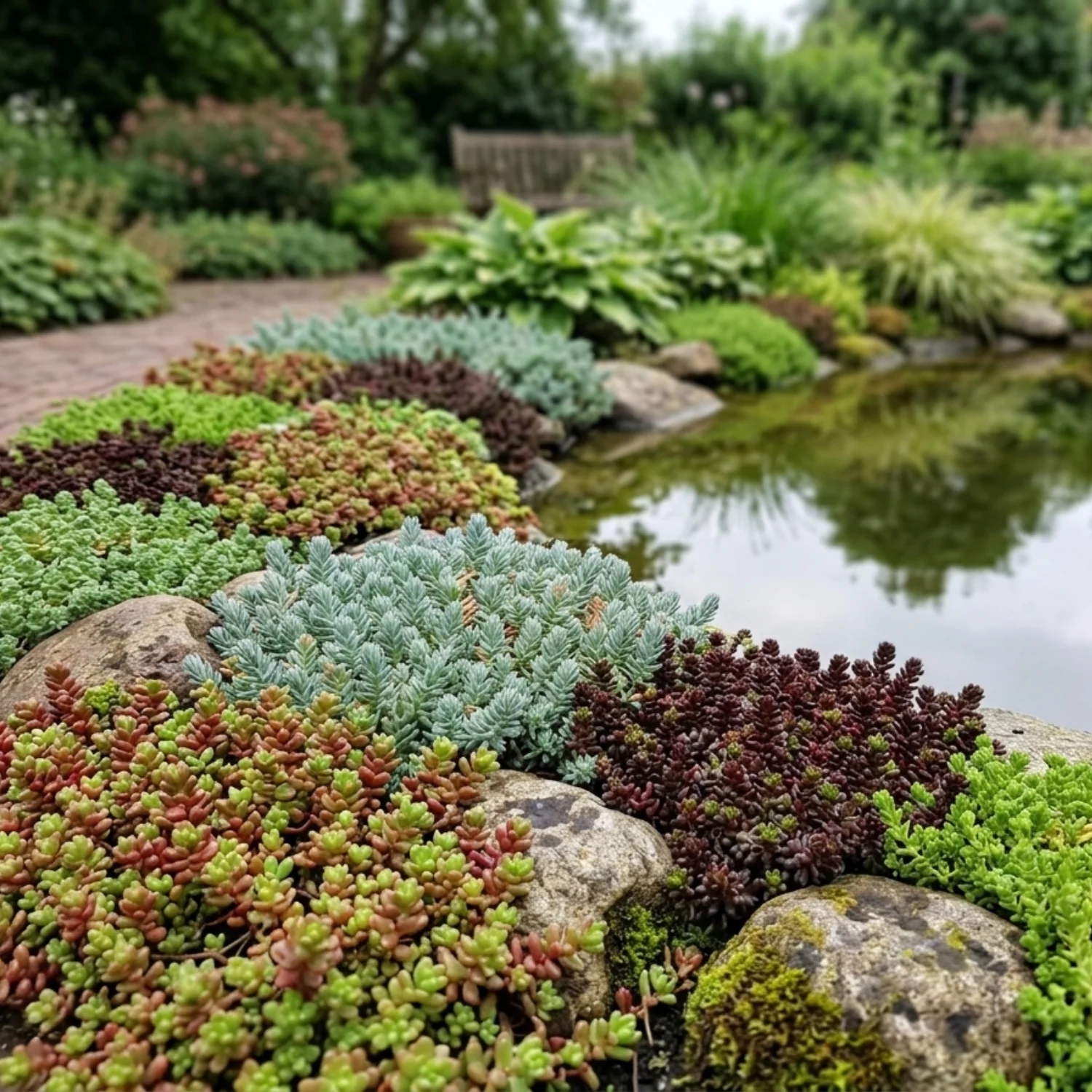 Sedum Siempreviva 24 Plantas - Mix Plantas Roca Borde Estanque - Resistente - Image 2