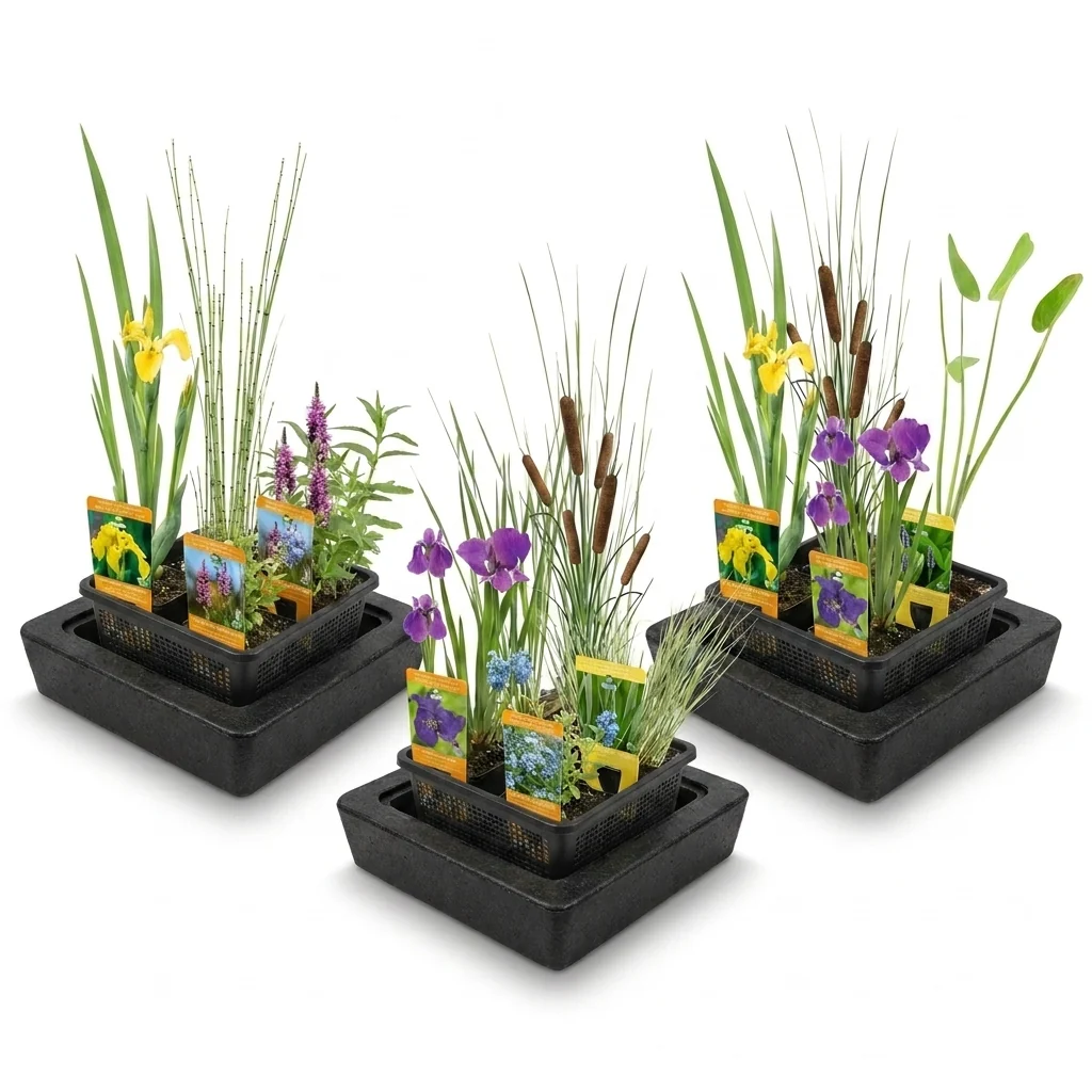 Set Sorpresa Plantas Estanque - 12 Plantas Incl. Isla Flotante