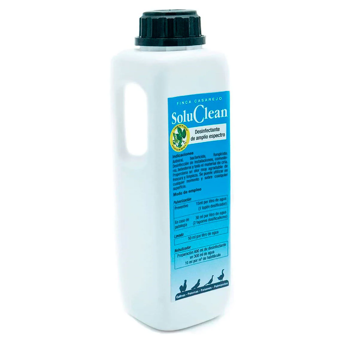 Soluclean - Limpieza De Gallineros, Perreras, Comederos Y Material - Disolver Y Limpiar Las Instalaciones (1 L)