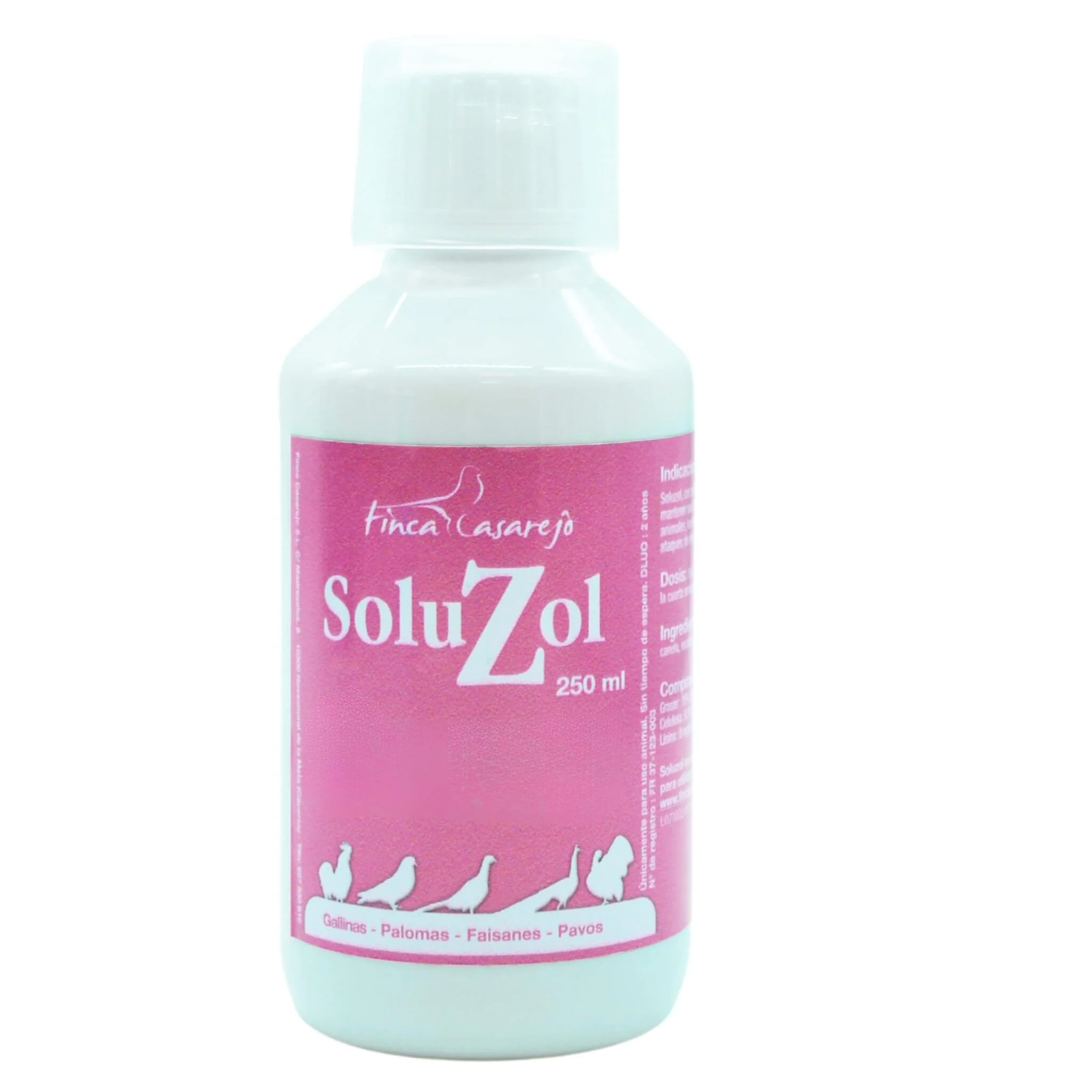 SoluZol 250ml – Complemento nutricional natural para aves – Apoyo digestivo y bienestar intestinal– 100% vegetal