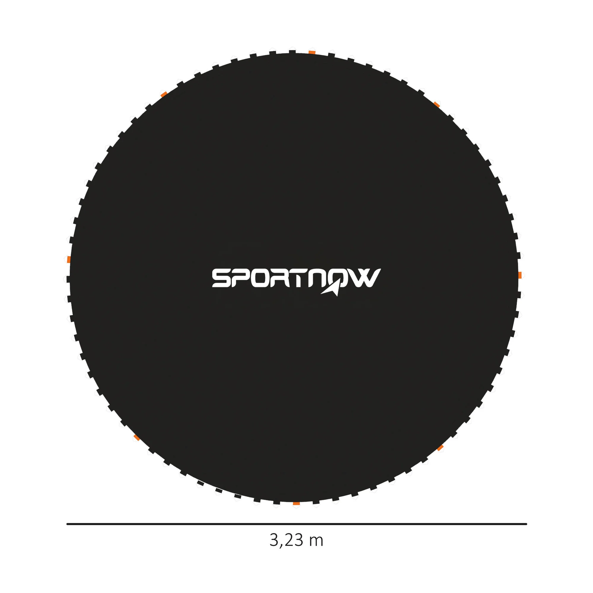 Sportnow Tapete De Repuesto Para Trampolín De 12 Pies Ø323 Cm Negro - Image 3