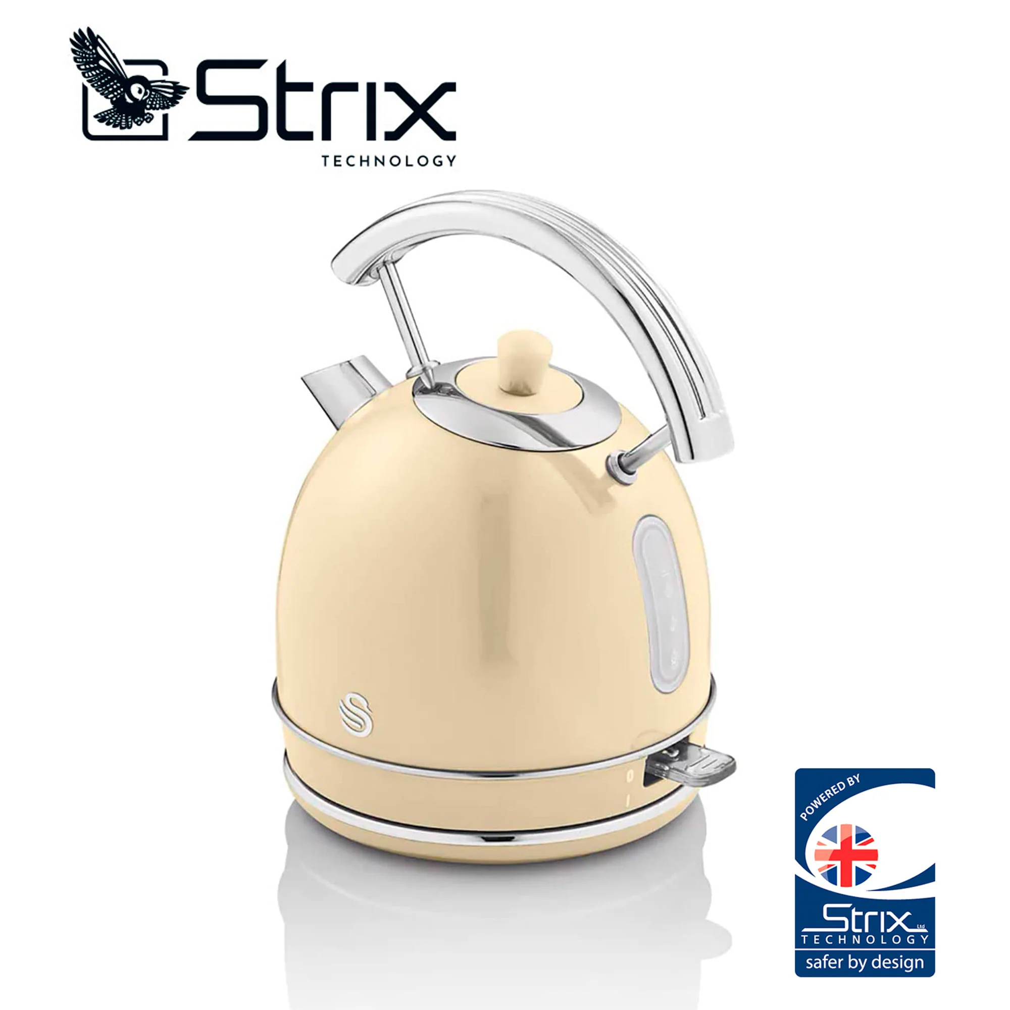Swan Retro Hervidor Agua Eléctrico, 1,8 L, Resistencia Oculta Acero Inoxidable, Sin Bpa, Inalámbrico, Sk14630cneu,crema - Image 4