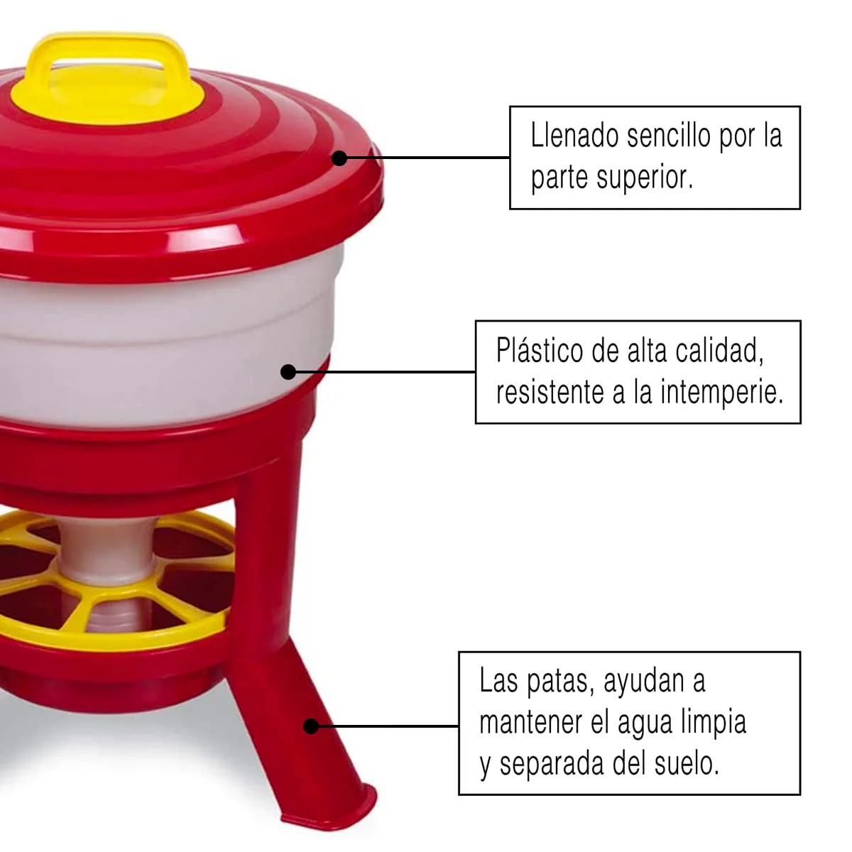 Tolva Gallinas Silo Premium 30 L - Comedero Con Patas Para Gallinas - Tolva De Gran Capacidad Para Aves De Corral Fabric - Image 3