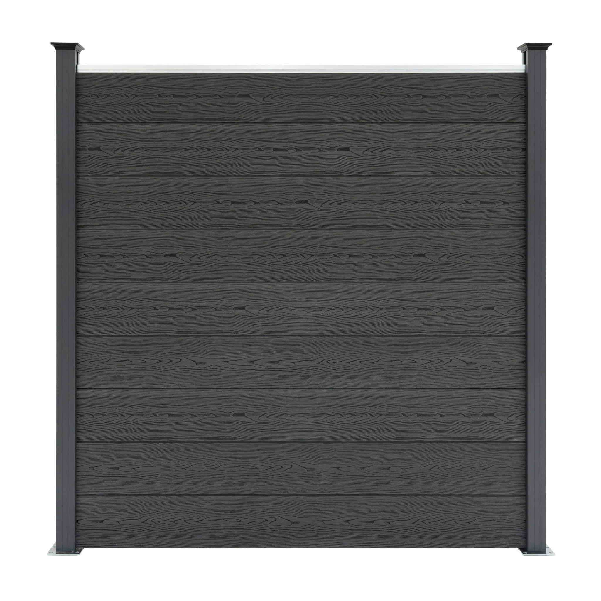 Vallas Para Exteriores De Wpc Y Aluminio - 7x Paneles + 8x Postes | Gris - Image 4
