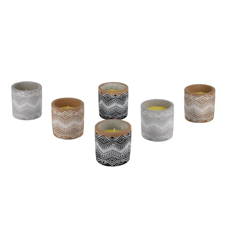 Vela Aromática De Citronela Maceta Decorada 170 G