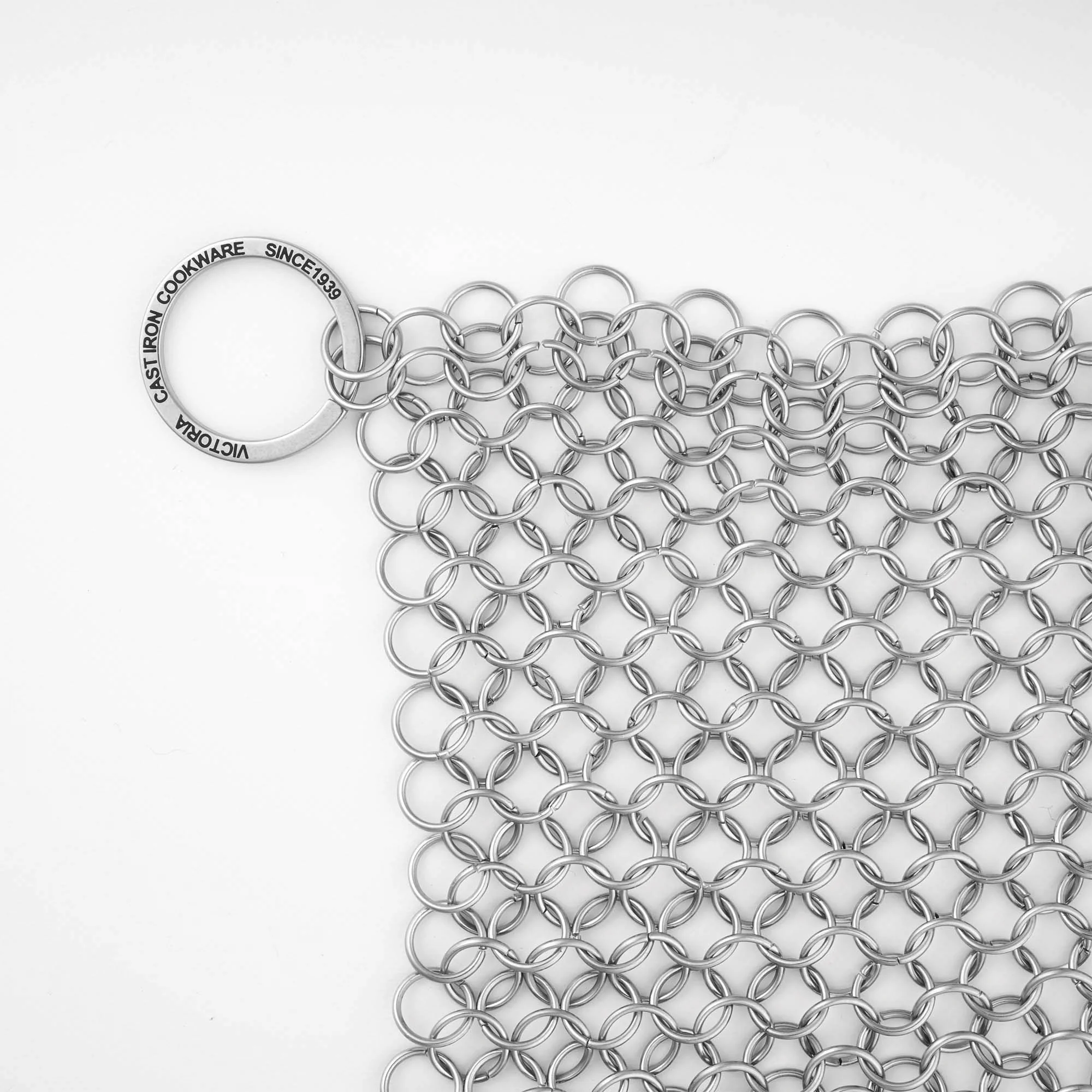 Victoria Limpiador Para Hierro Fundido, Estropajo Cota De Malla De Acero Inoxidable, Chainmail Scrubber, 32210