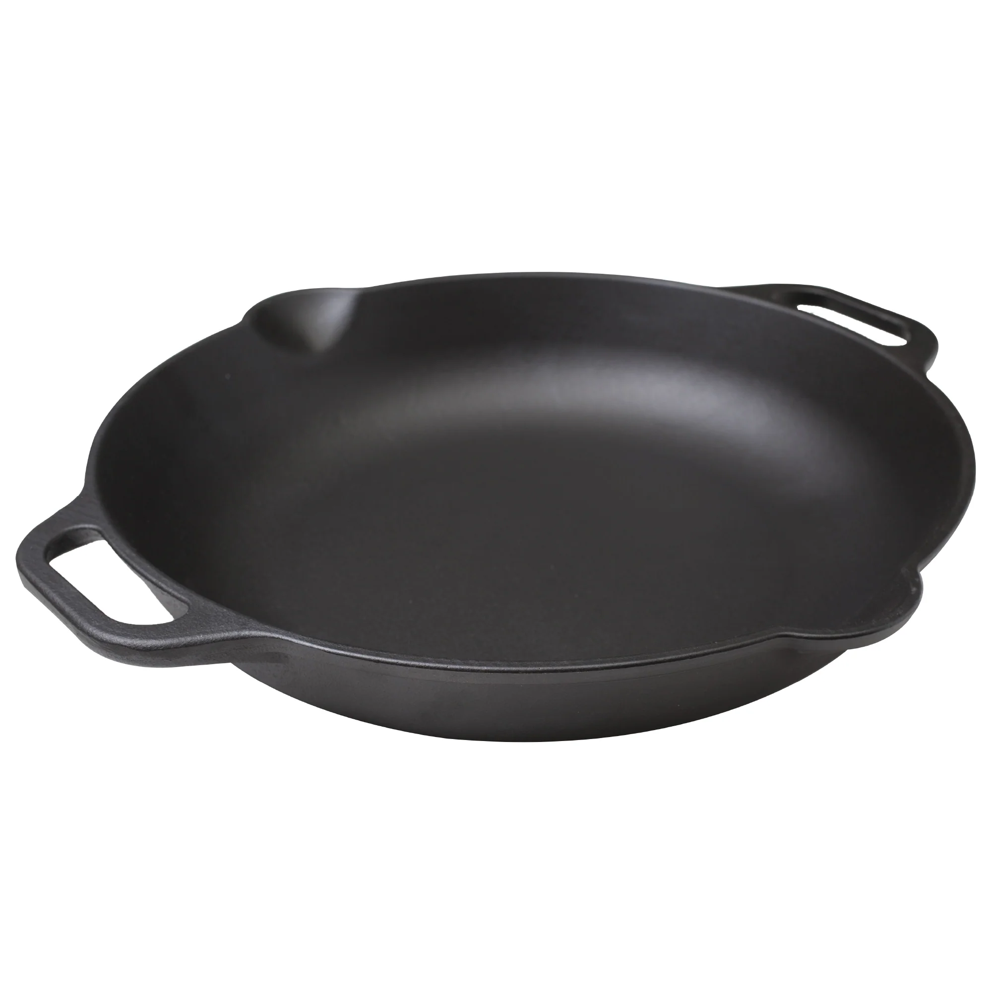 Victoria Paellera Hierro Fundido Curado Inducción 33cm, Apta Fuego, Barbacoa, Horno Cast Iron Skillet, 37574, Negro