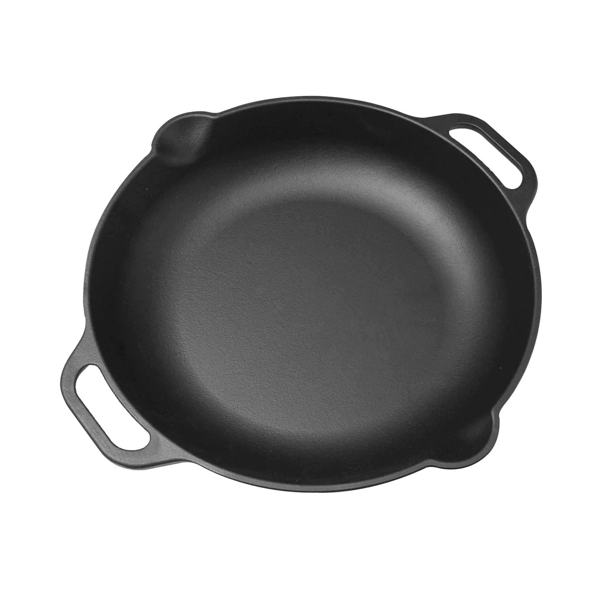 Victoria Paellera Hierro Fundido Esmaltado Inducción 33cm, Apta Fuego, Barbacoa, Horno Cast Iron Skillet, 31947, Negro