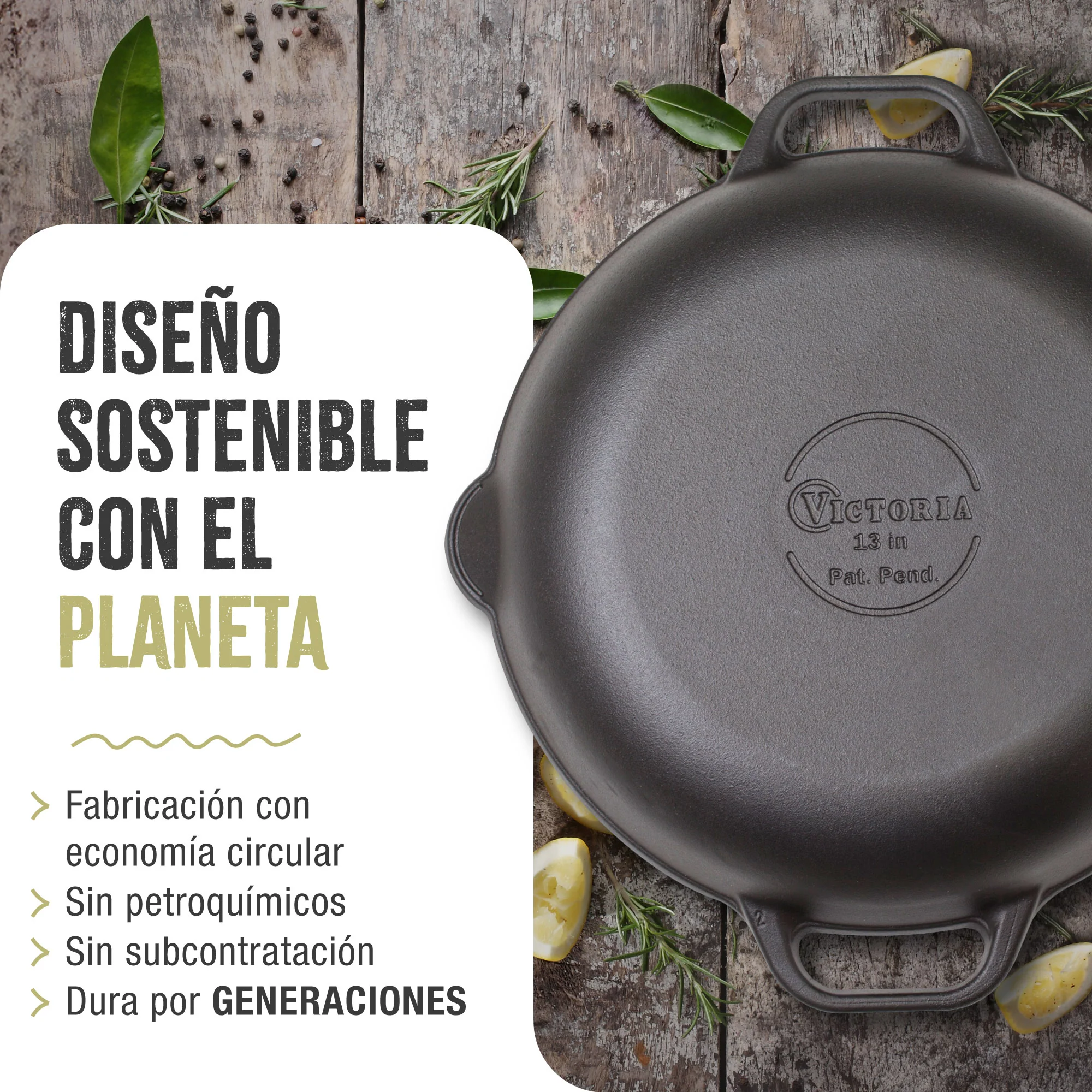 Victoria Paellera Hierro Fundido Esmaltado Inducción 33cm, Apta Fuego, Barbacoa, Horno Cast Iron Skillet, 31947, Negro - Image 6